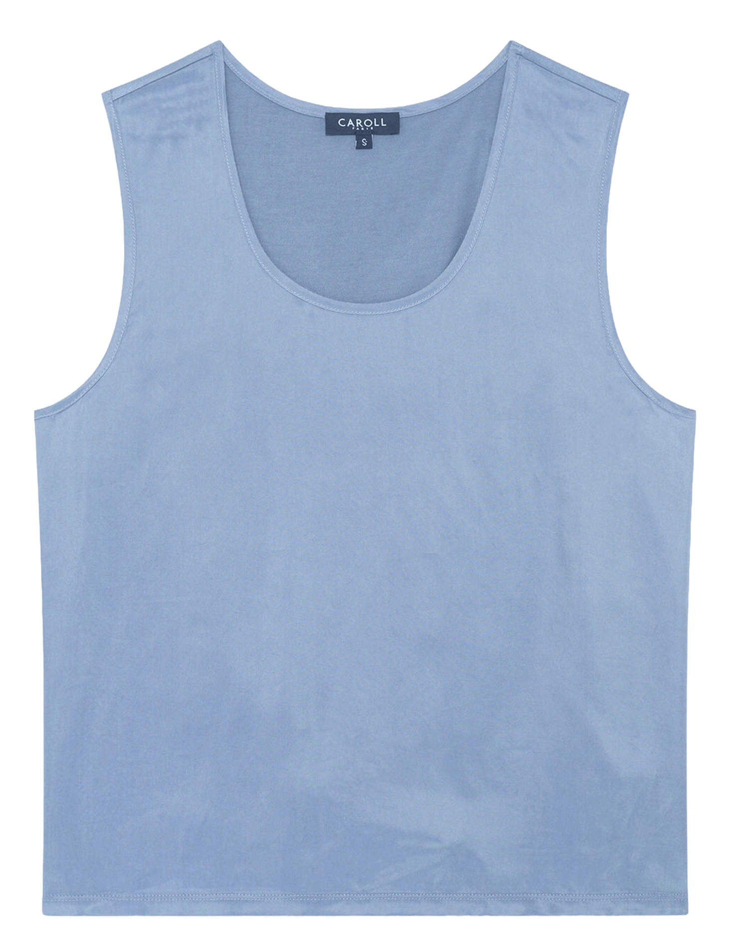 Top col rond CAROLL Bleu