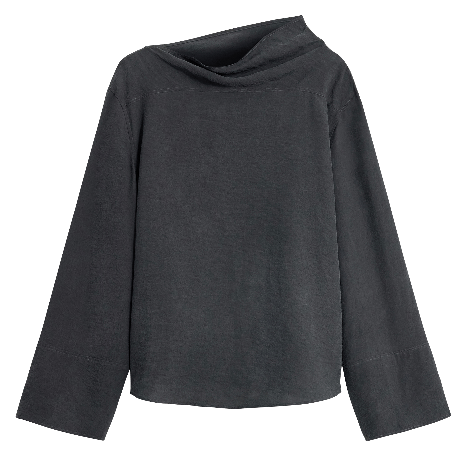 Long-sleeve silk blend top SOEUR Grey