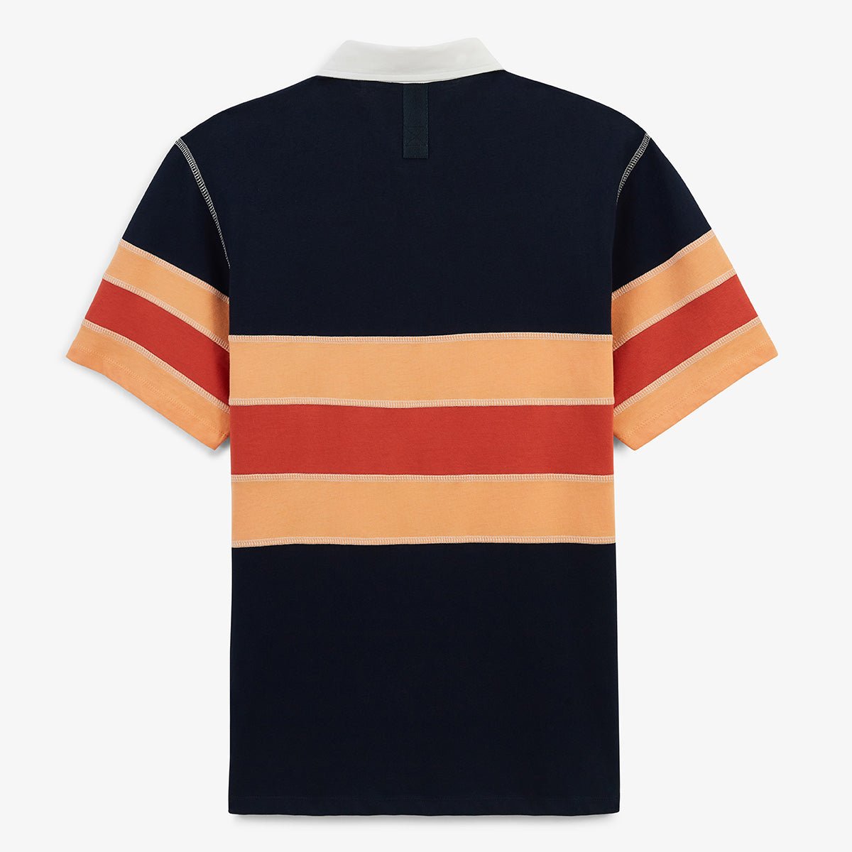 Polo manches courtes en jersey de coton coutures overlock SERGE BLANCO Bleu