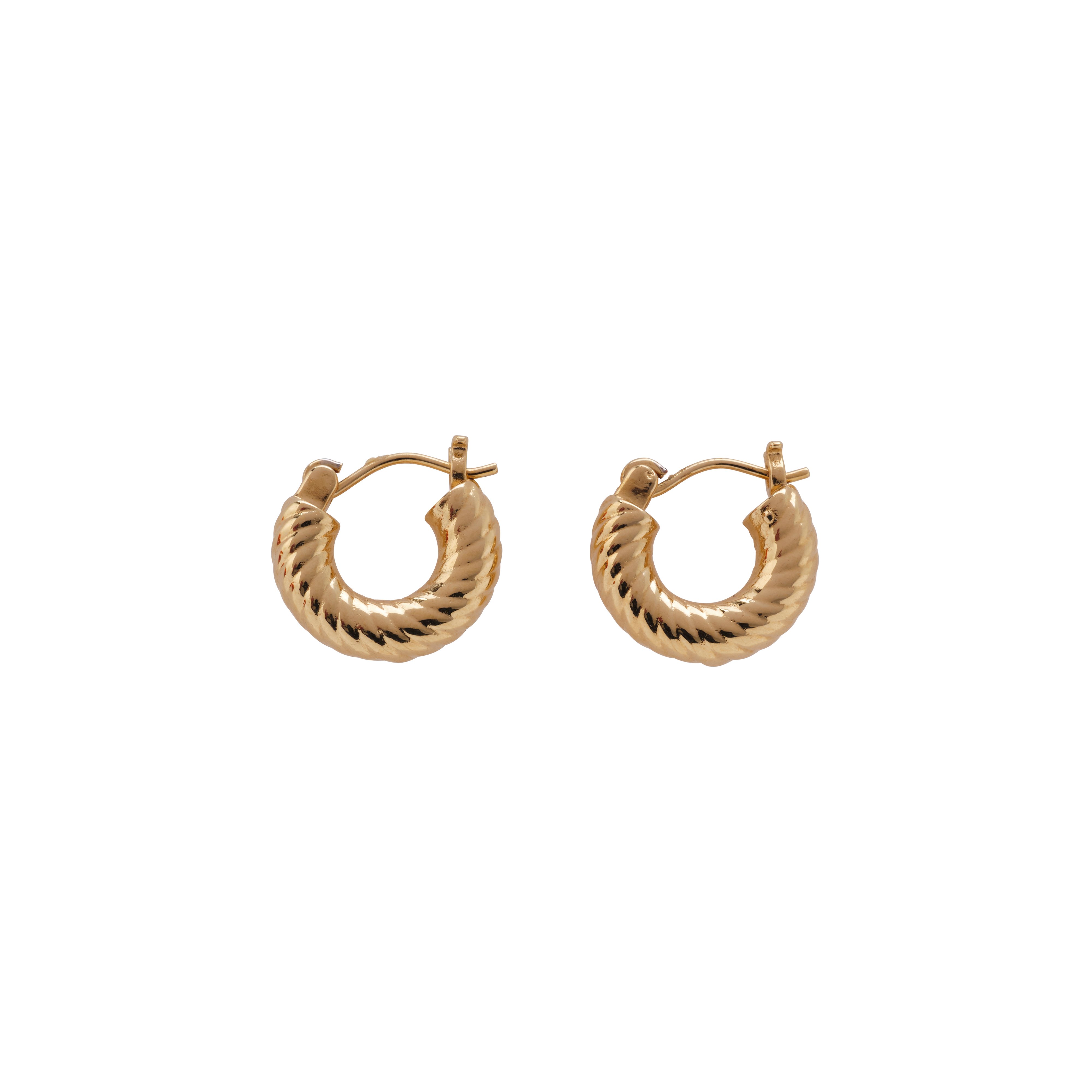 Sculpted Striped Earrings SAISON 1865 Golden
