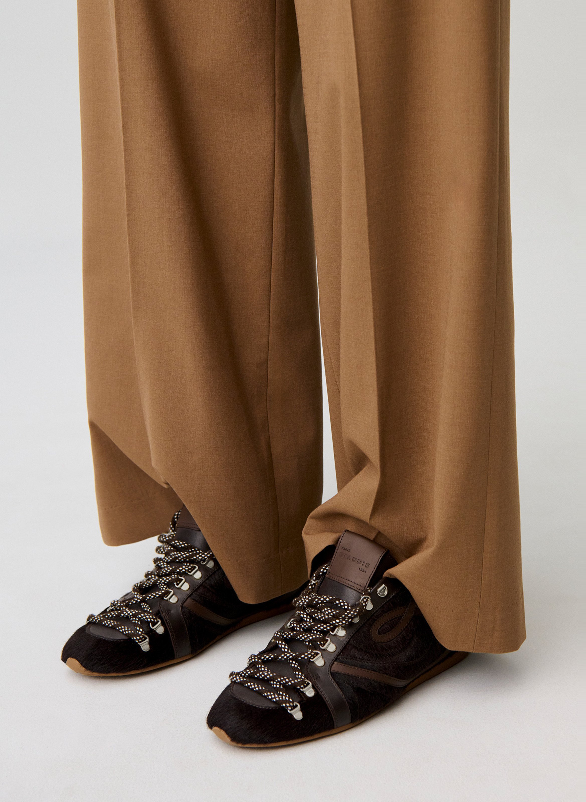 Baskets basses en cuir CLAUDIE PIERLOT Marron