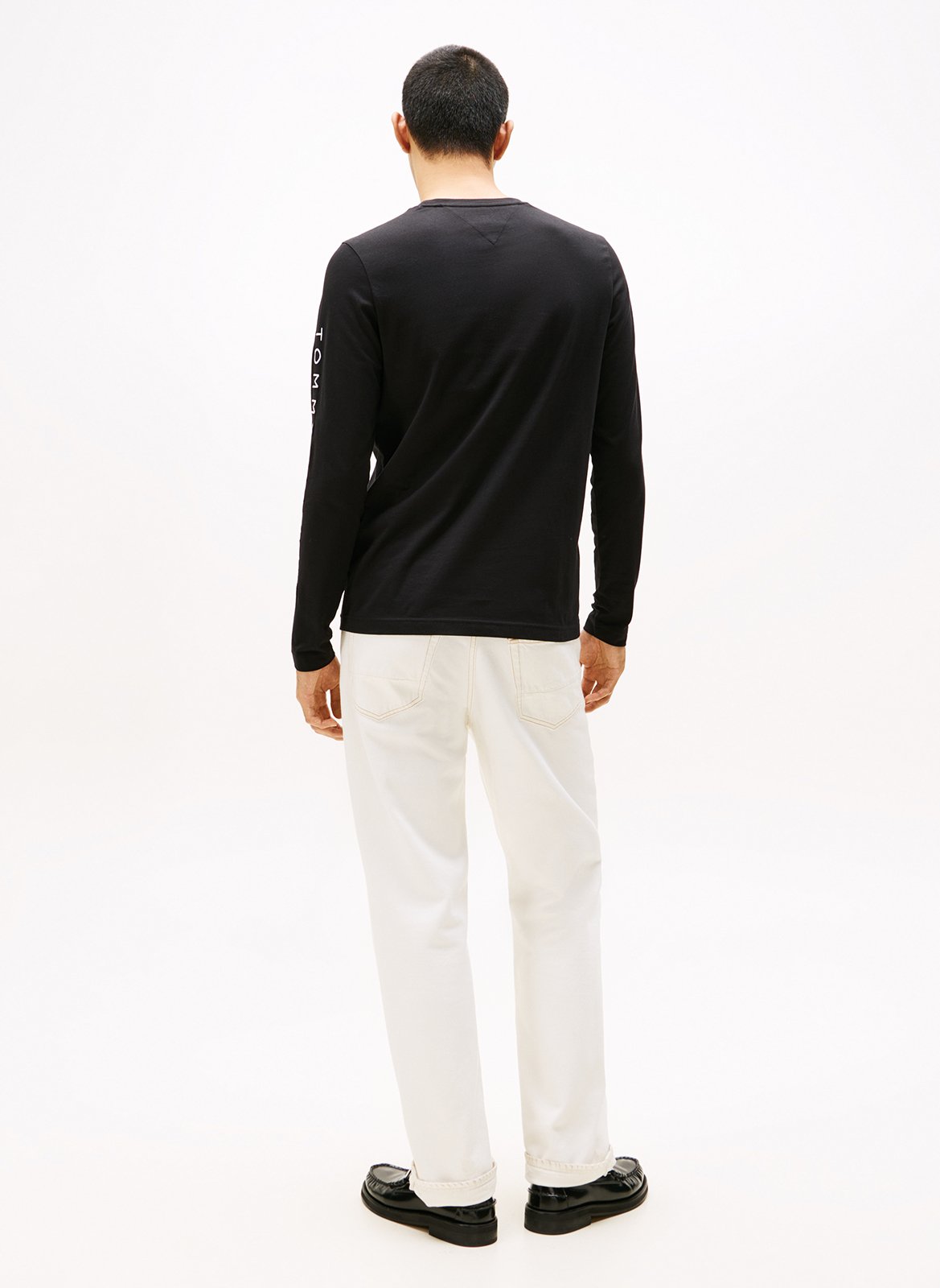 Rundhals-T-Shirt aus Baumwolle, Regular Fit TOMMY HILFIGER Schwarz