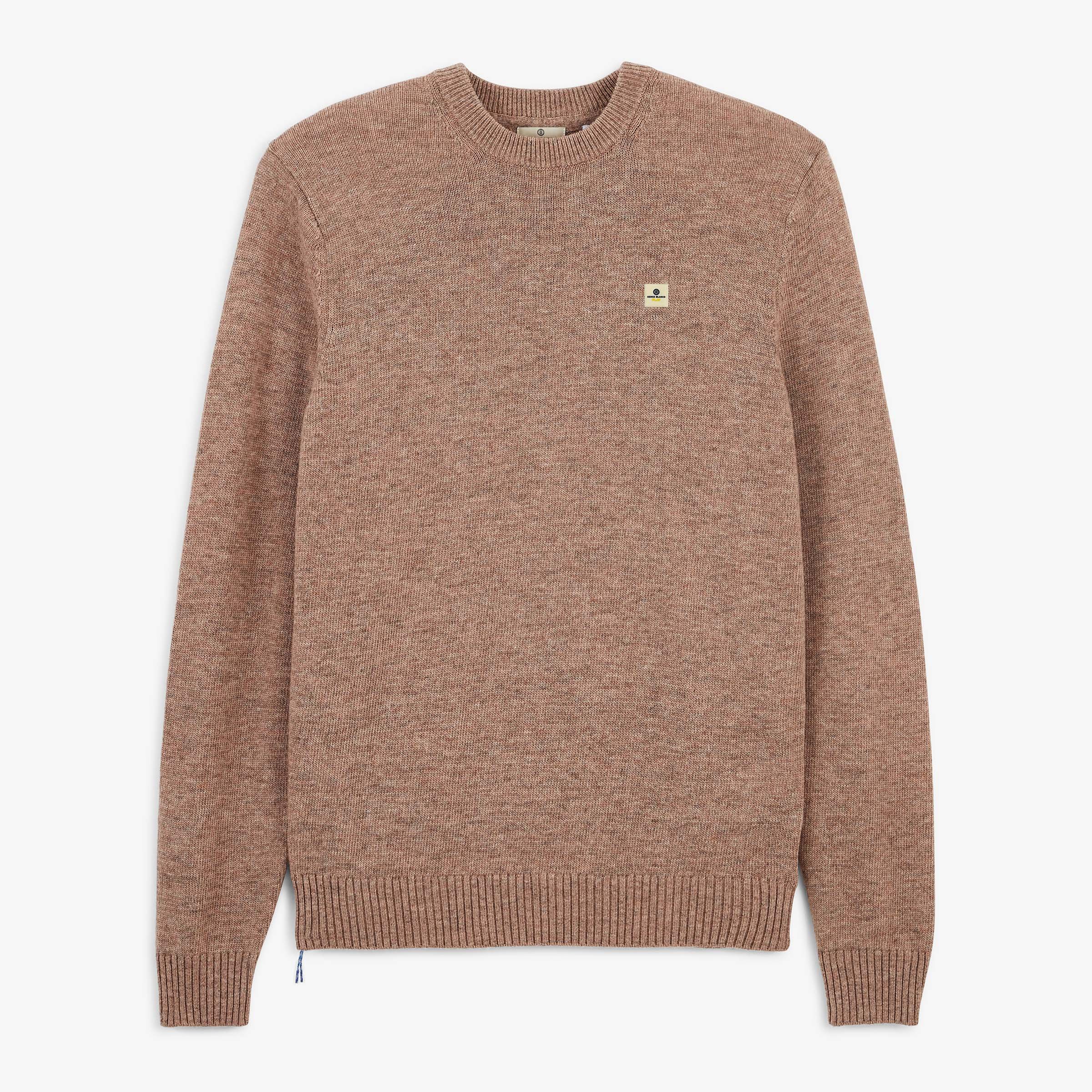 MADANI beige cashmere crew-neck wool sweater SBPLAY SERGE BLANCO Beige