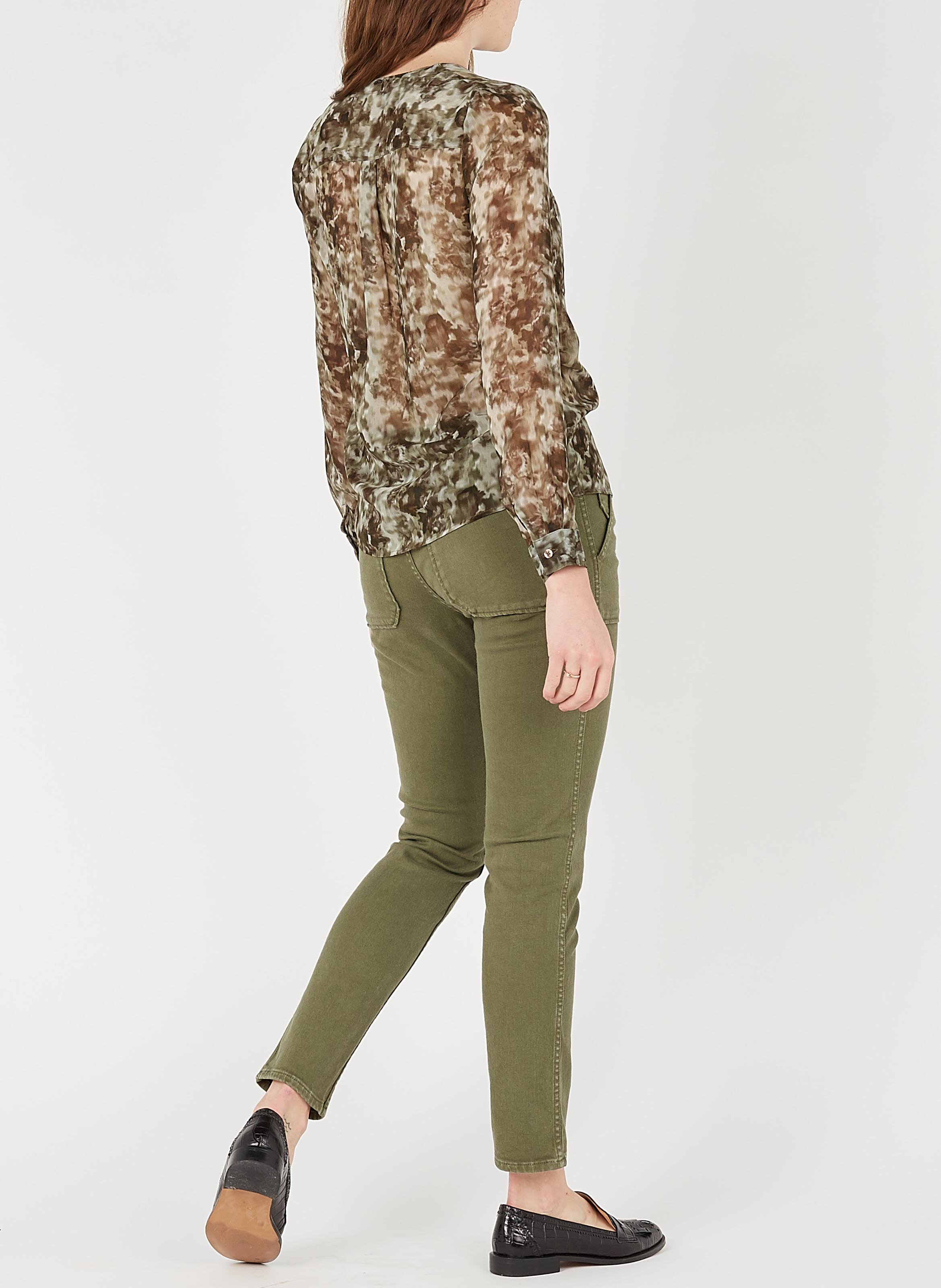 Vaquero slim de mezcla de algodón ACQUAVERDE Verde
