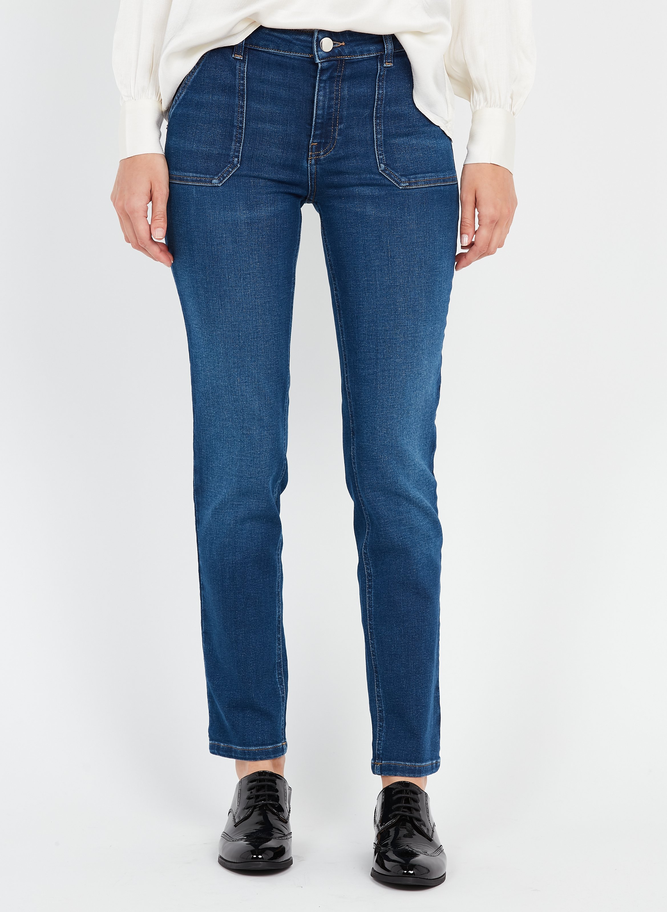 Rechte jeans van biologisch katoen MAISON 123 Blauw