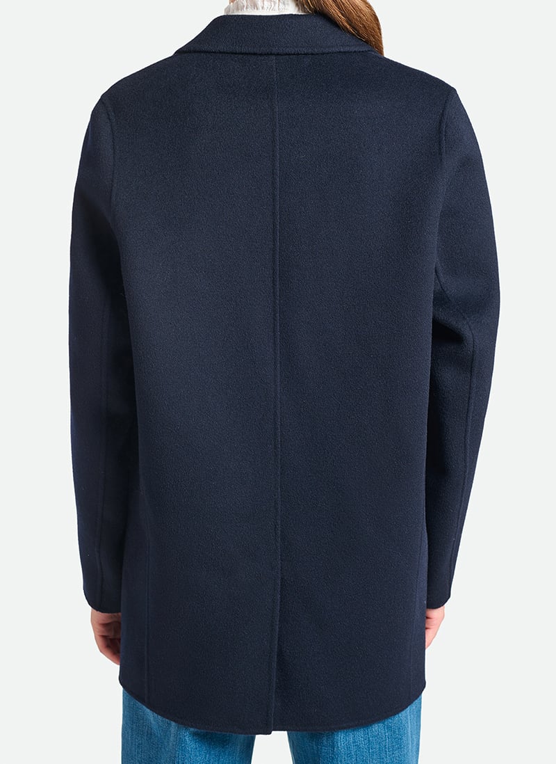 Jasje met reverskraag | wolblend VANESSA BRUNO Blauw