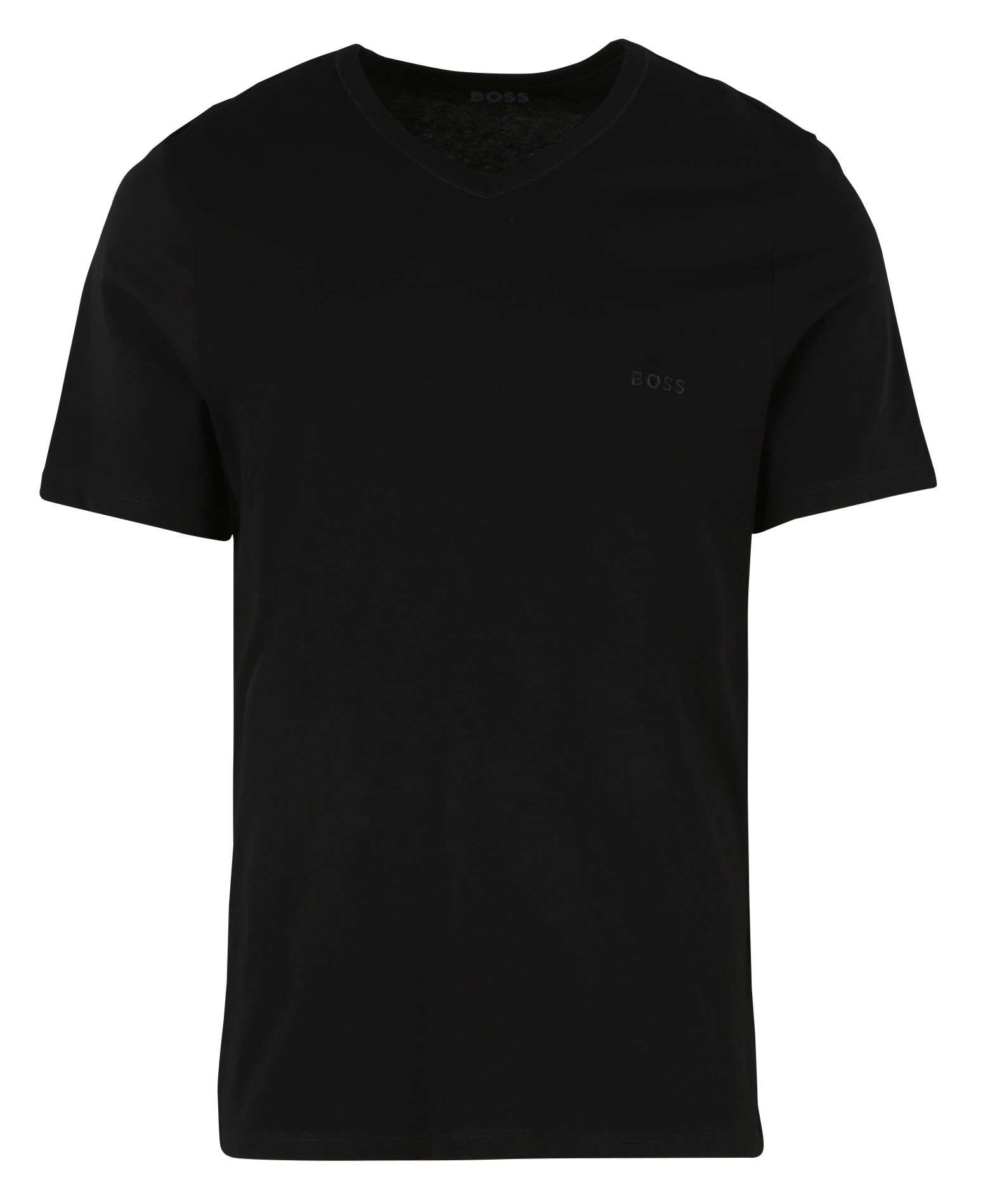 Pack of 3 cotton embroidered V-neck T-shirts BOSS Black