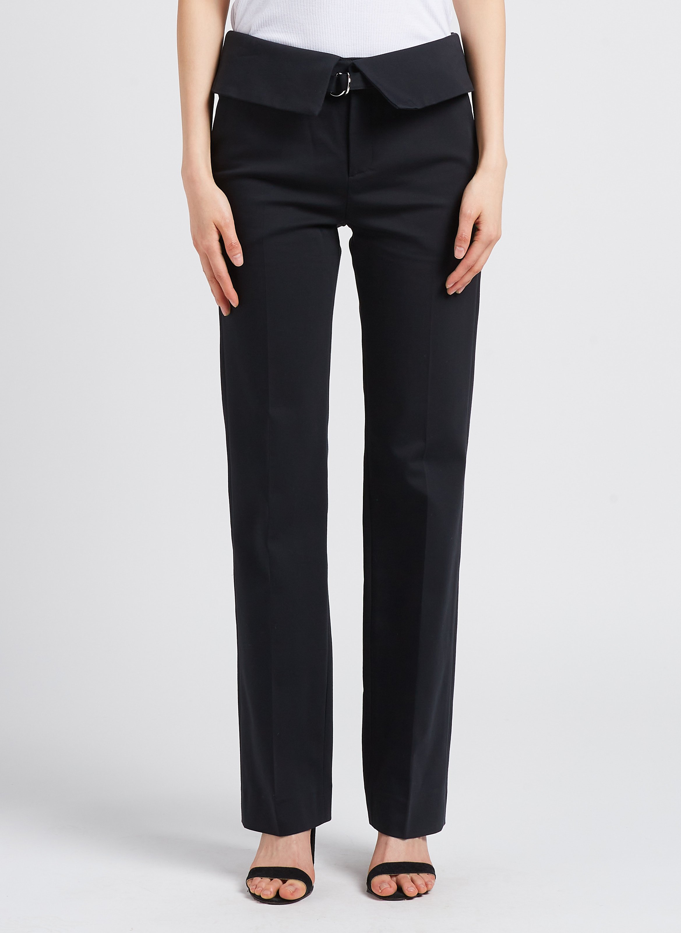 Pantalon droit en coton mélangé  IRO Noir