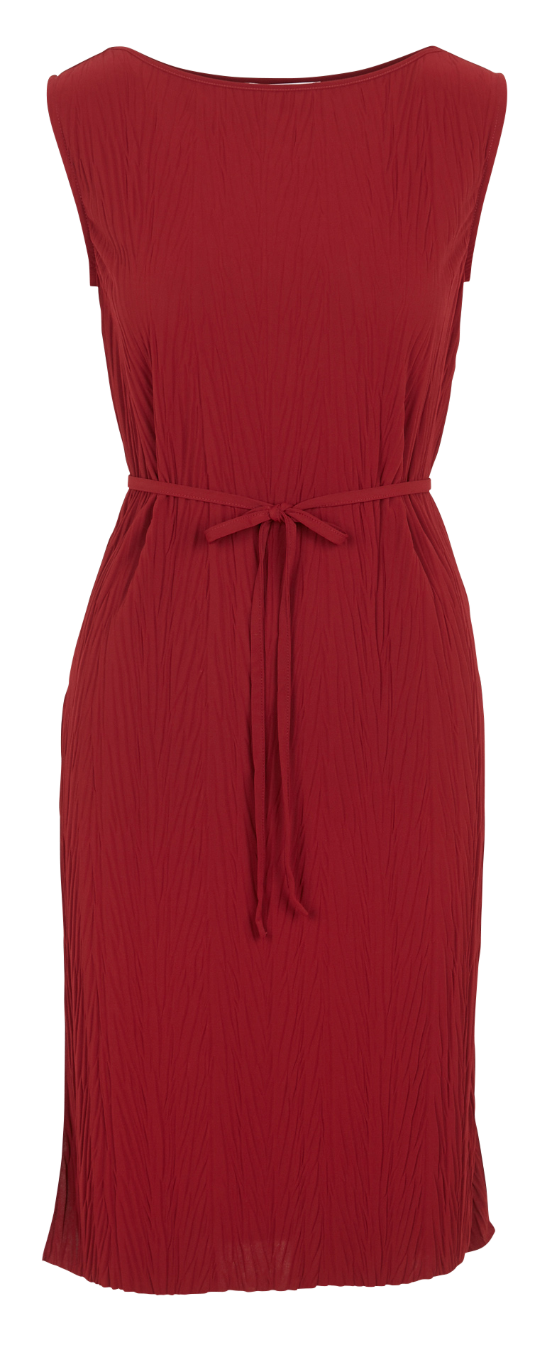 Long pleated round-neck tunic MAX MARA LEISURE Red
