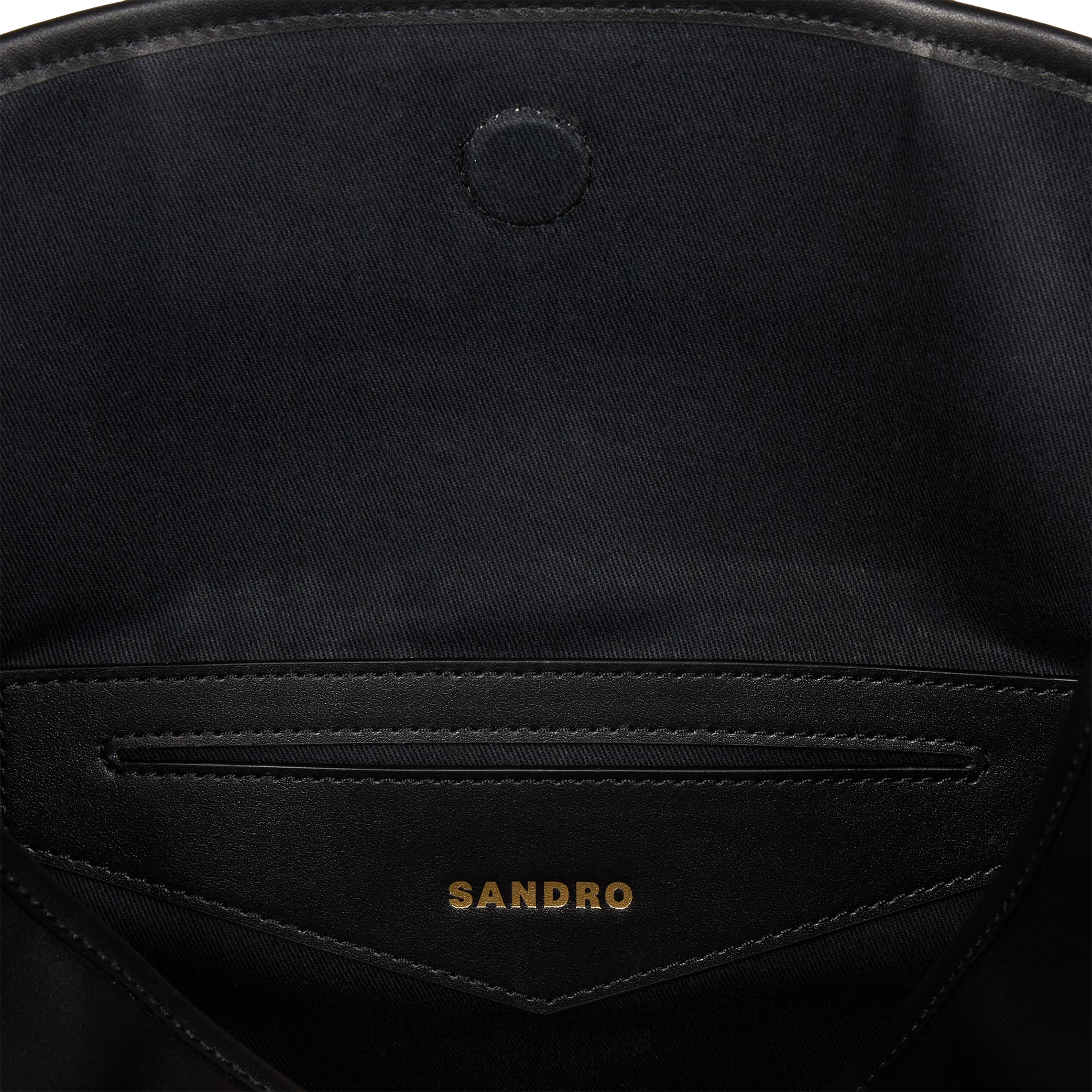 Buideltas van leer SANDRO Zwart