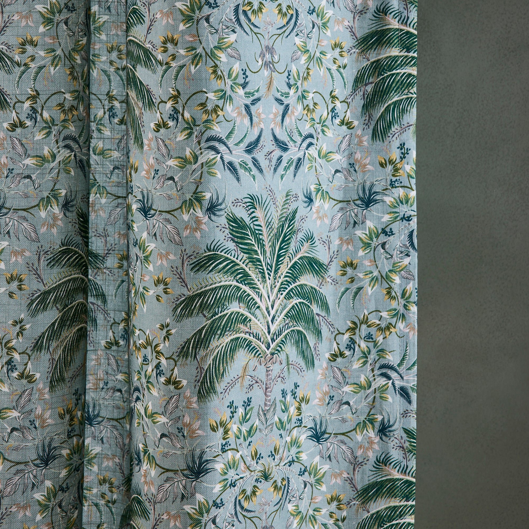 UBARI - Cotton curtain with gold eyelets MADURA Green