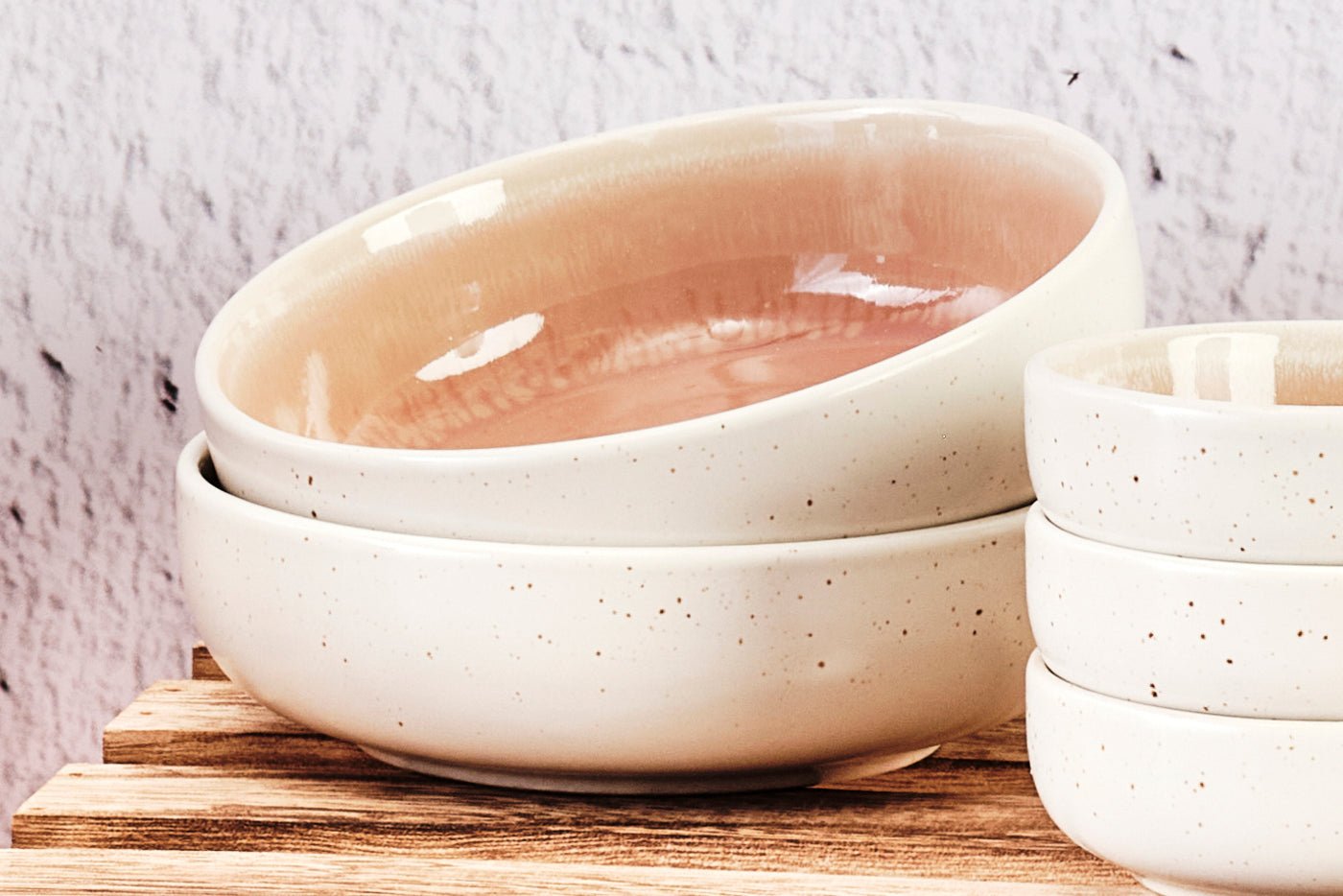 Bol oxygen ø13cm - 6 pièces - vert de gris BJORN Rose