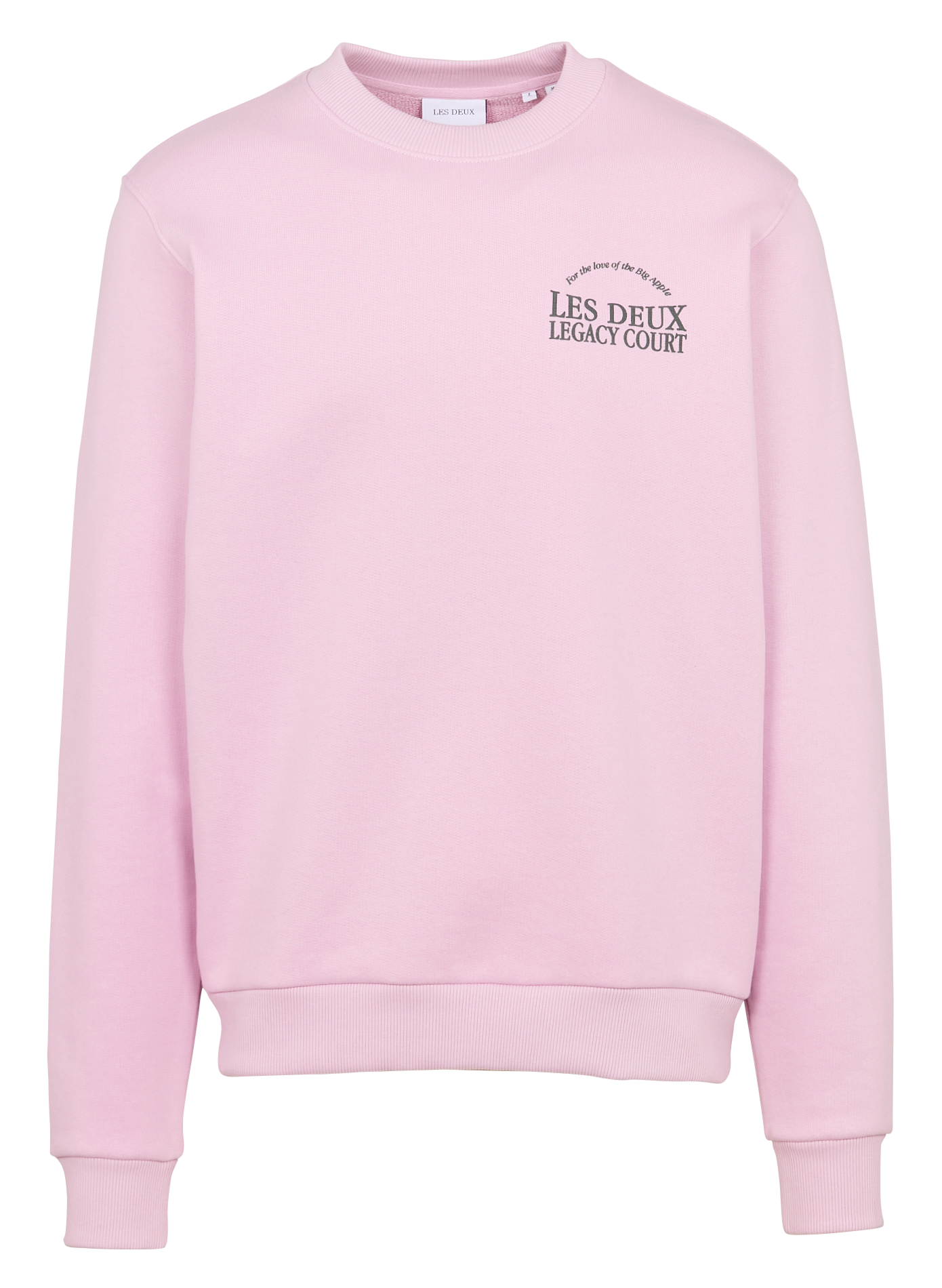 Regular sweatshirt with lettering LES DEUX Pink