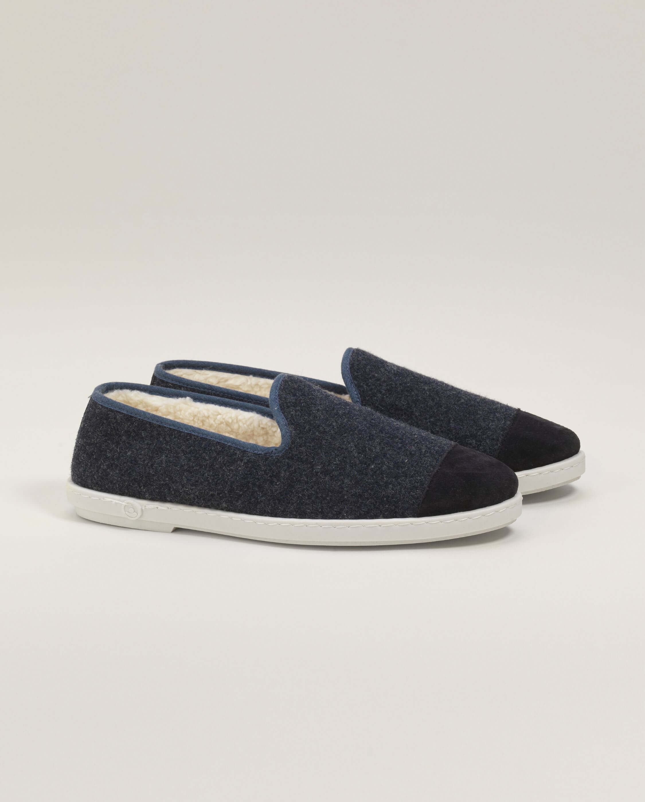 Limited edition men's slippers, navy blue denim ANGARDE Blue