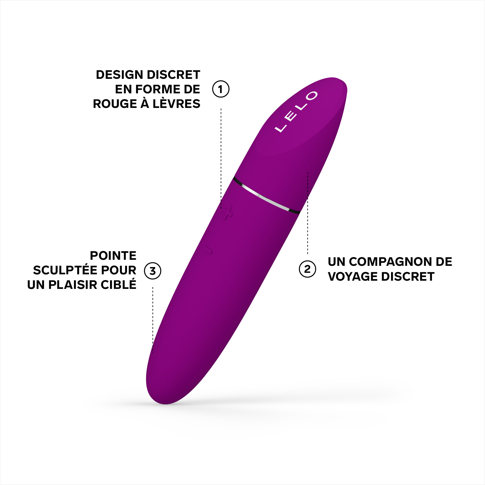 Small personal female vibrator, Mia 3 LELO Deep rose