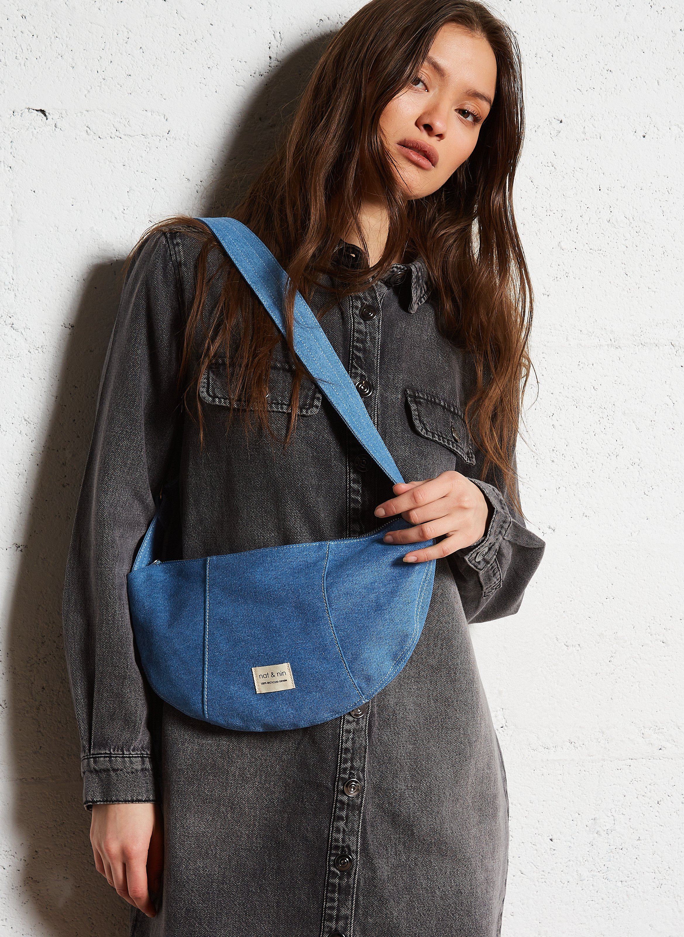 Sac banane en denim NAT & NIN Bleu