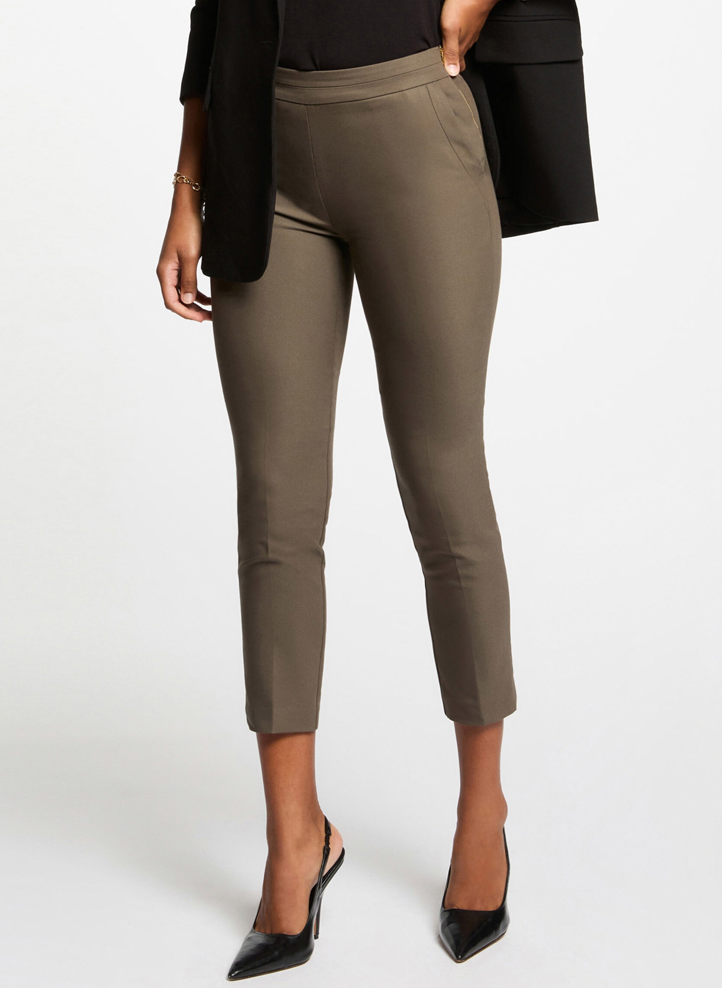 Slim fit 7/8e broek MORGAN Groen