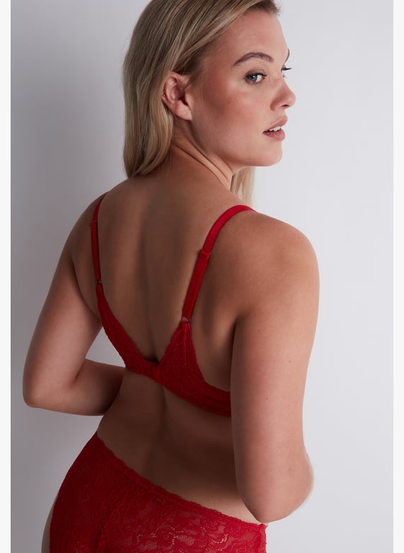 A la Folie kohl black underwired triangle bra | Red by AUBADE A la Folie kohl black underwired triangle bra Red