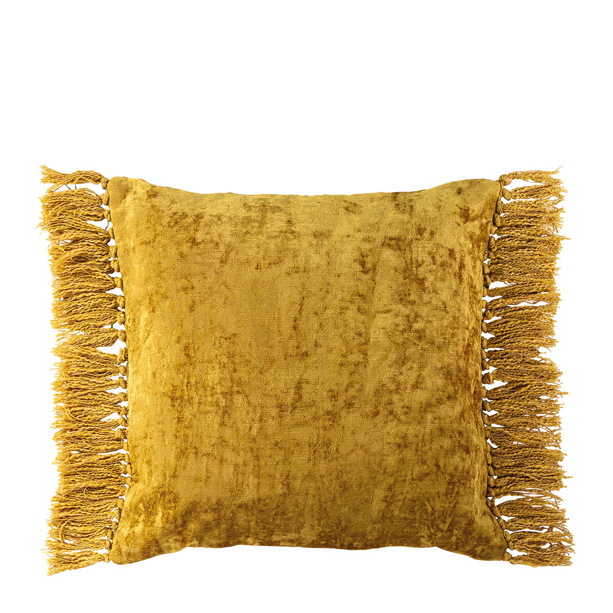 Iridescent velvet cushion cover BLANC D'IVOIRE Yellow
