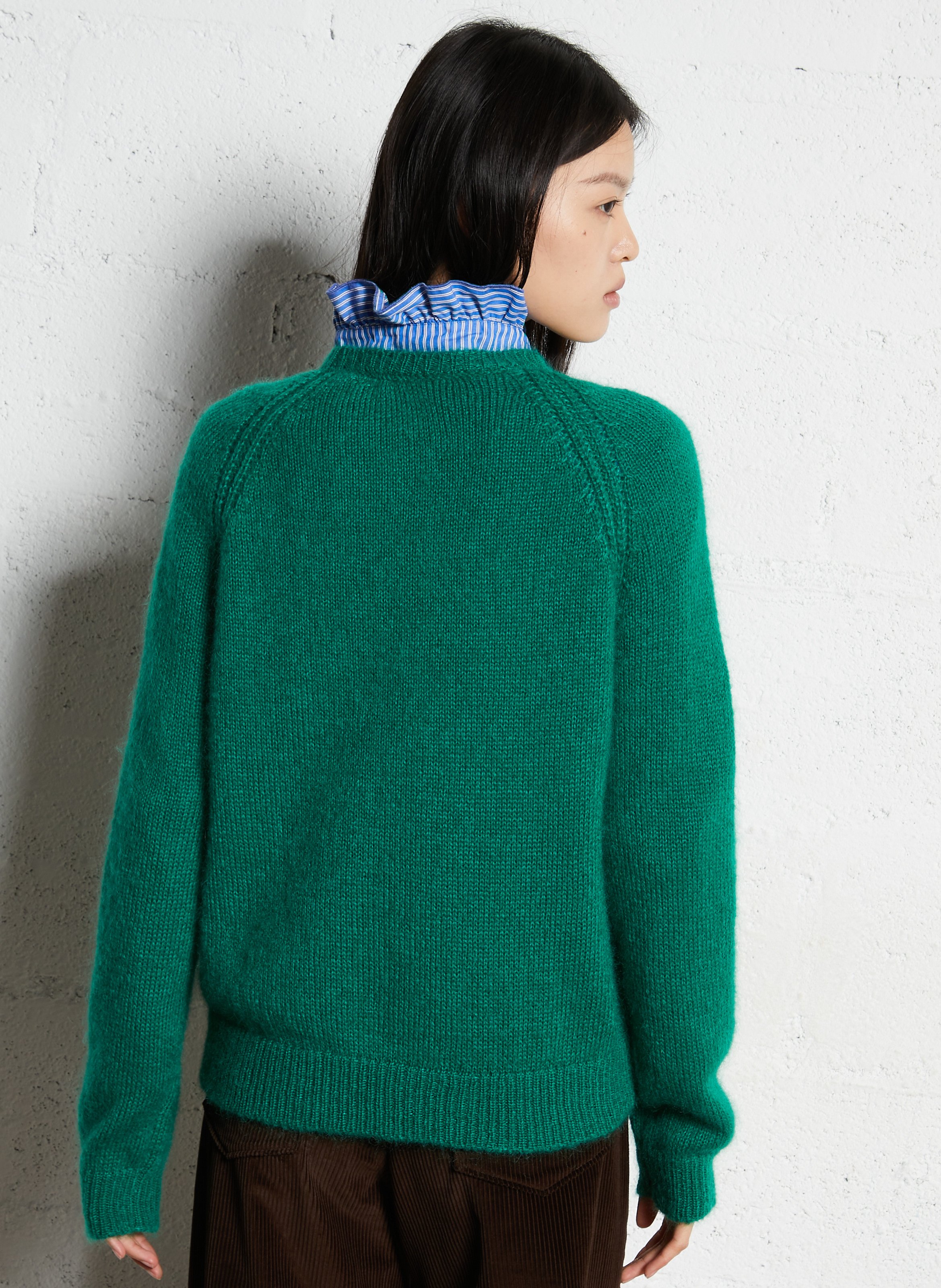 Rechte trui van gemengde mohair SUZIE WINKLE Groen