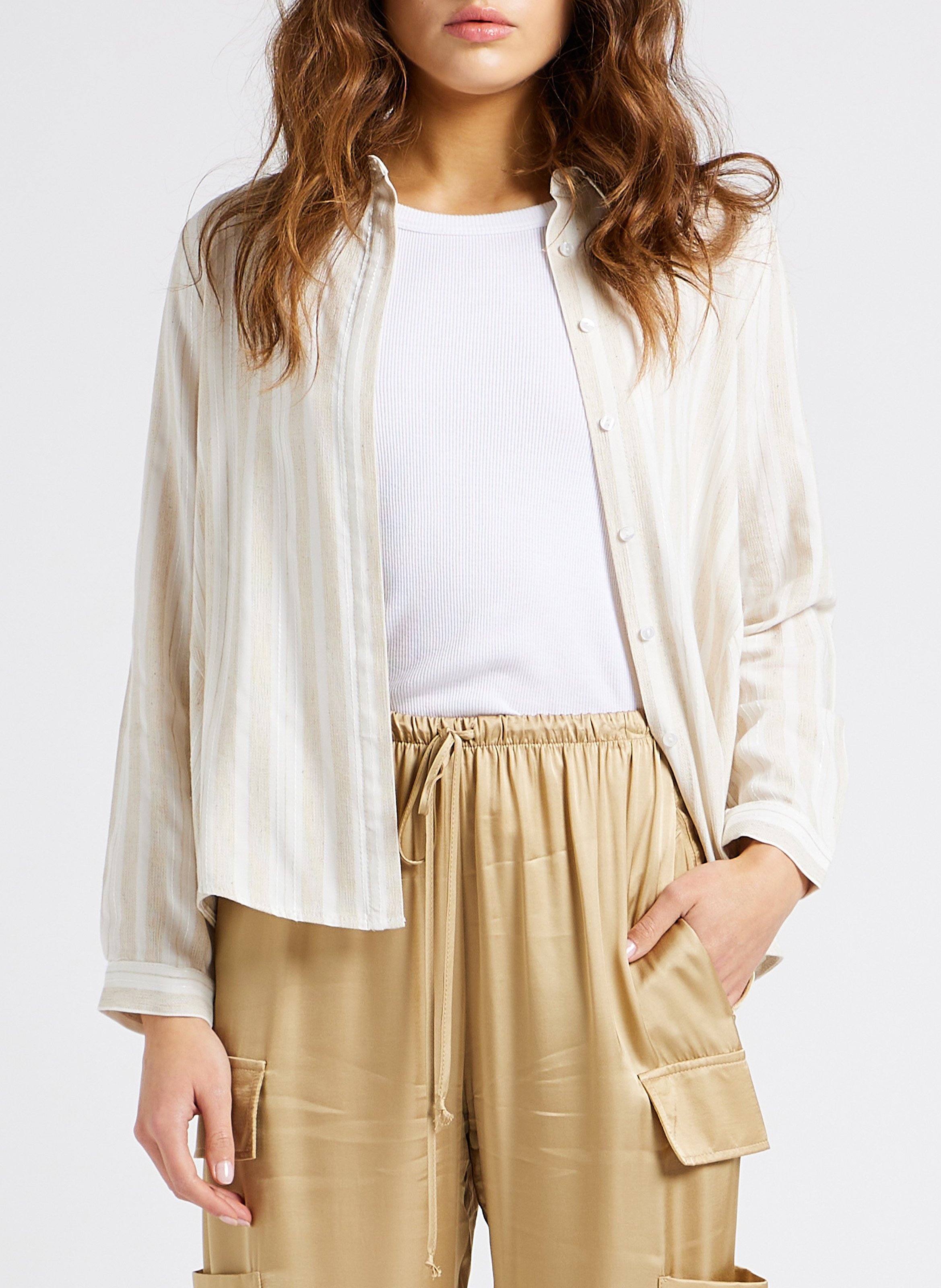 Chemise col classique ample IMPERIAL Beige