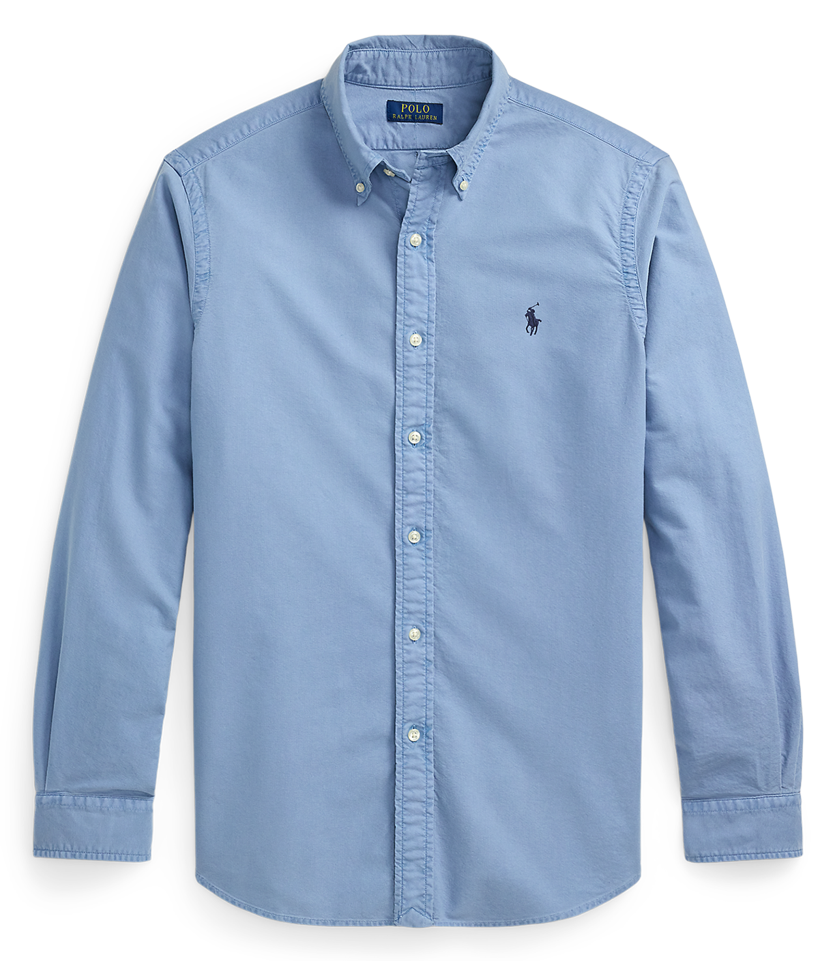 Baumwollhemd mit geknöpftem Kragen, Slim Fit POLO RALPH LAUREN Blau