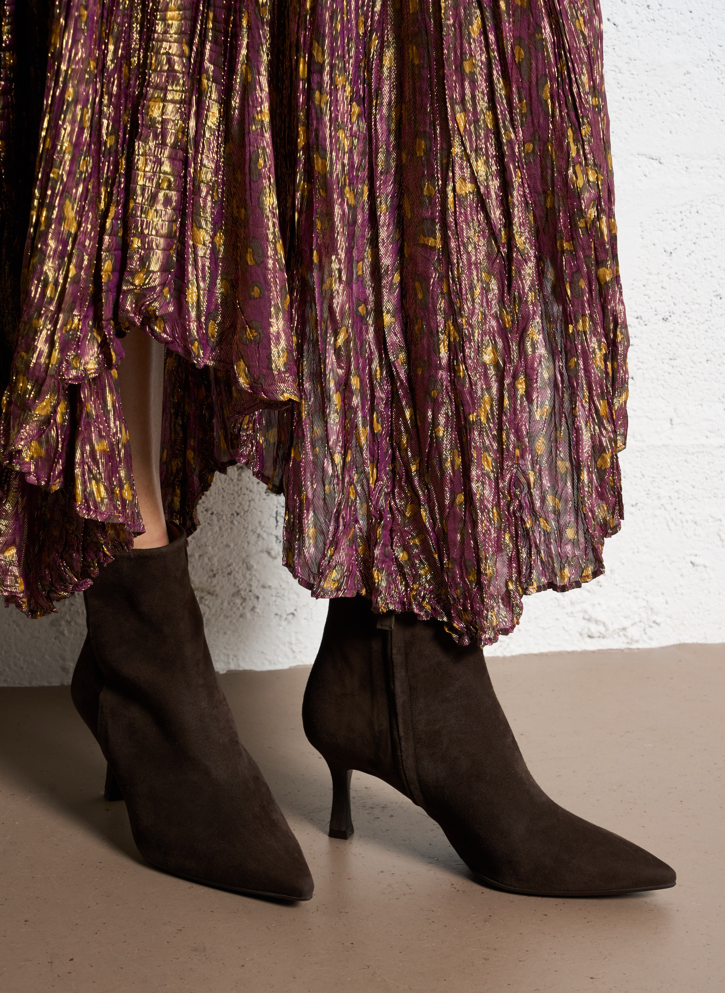 Stiefeletten aus Veloursleder BILLI BI Braun