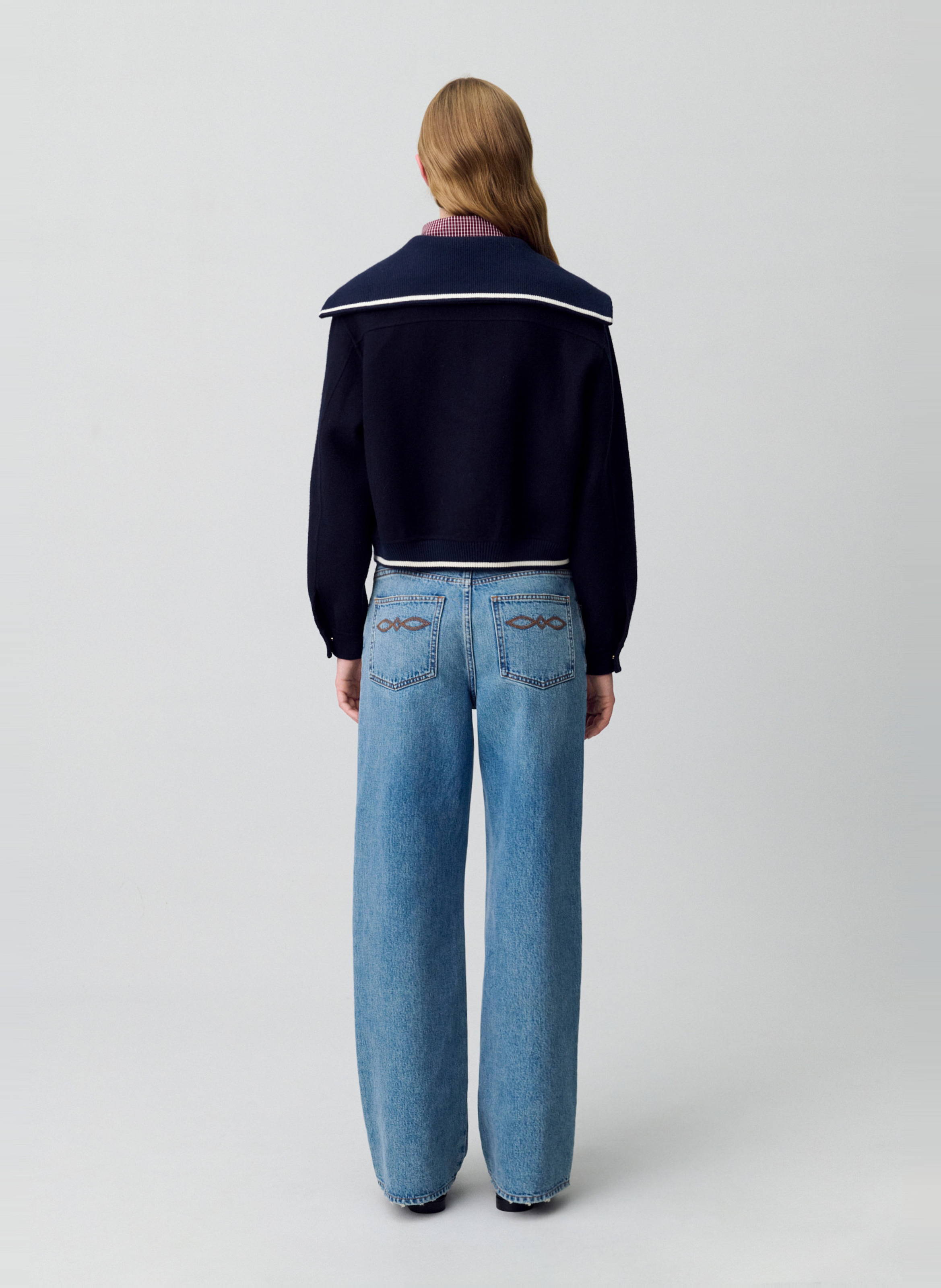 Veste en laine mélangée CLAUDIE PIERLOT Bleu