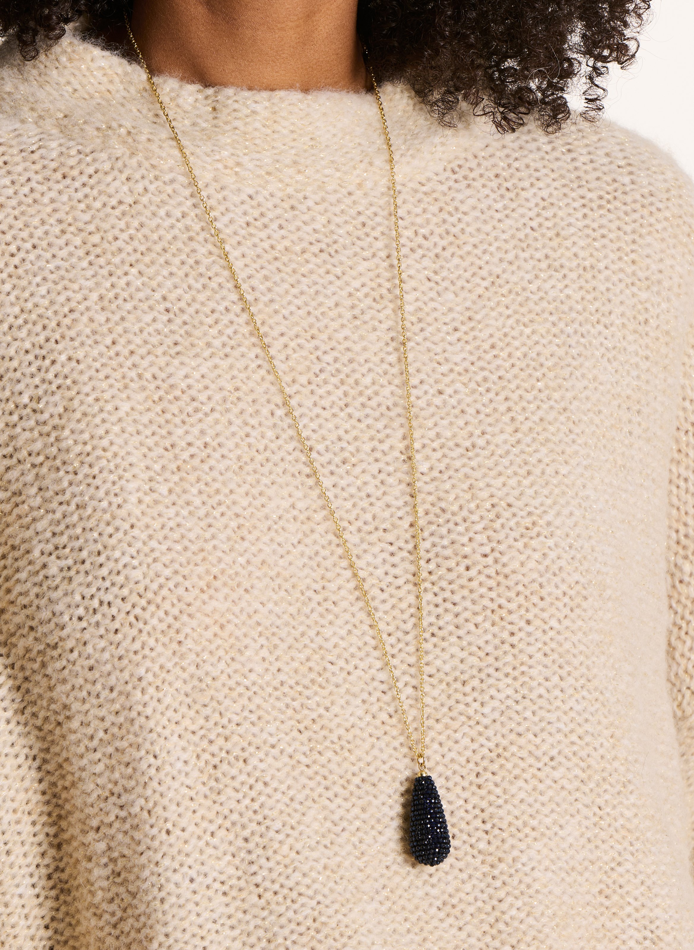 Long necklace LA FEE MARABOUTEE Blue