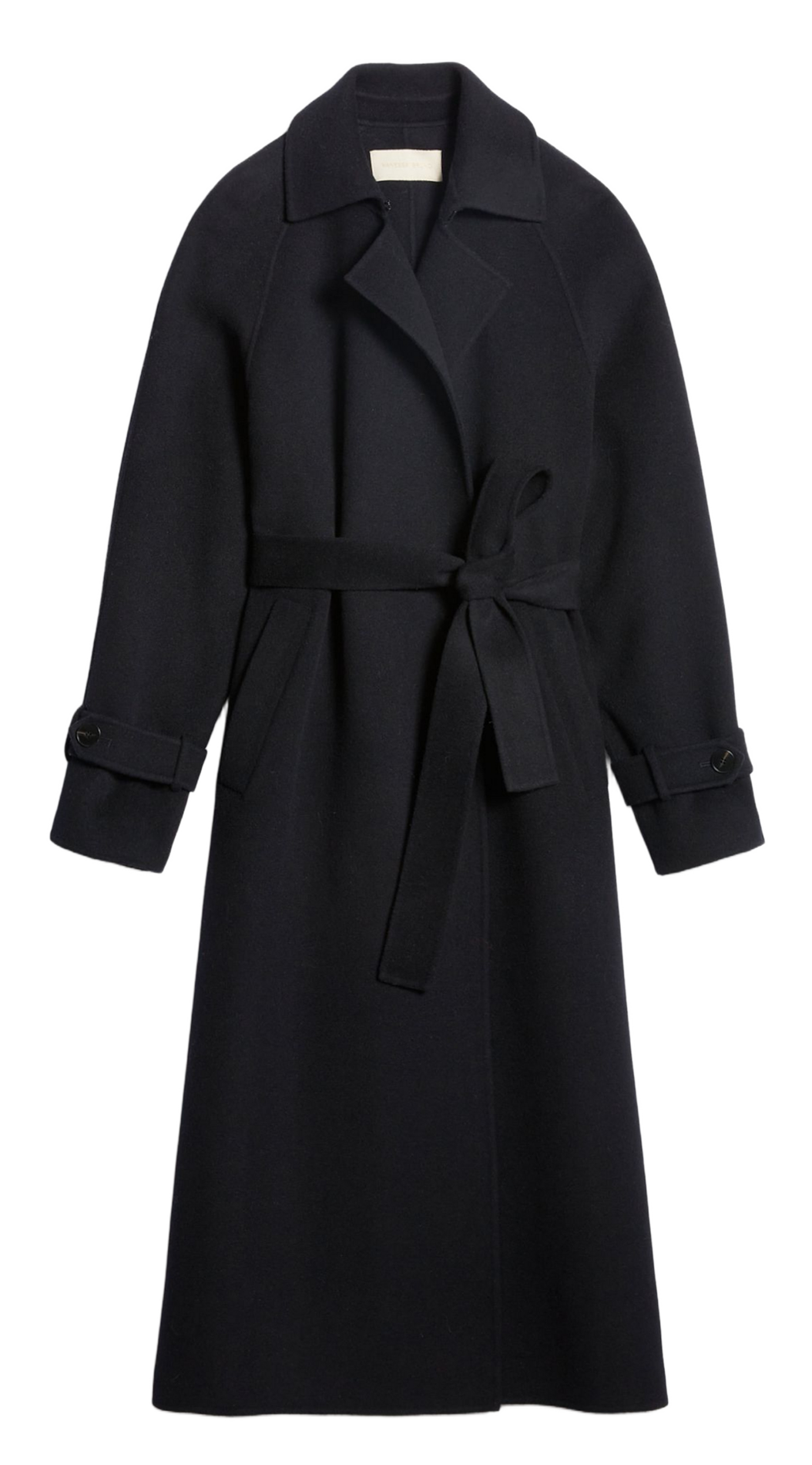 Effen, rechte, wollen jas met lange mouw VANESSA BRUNO Blauw