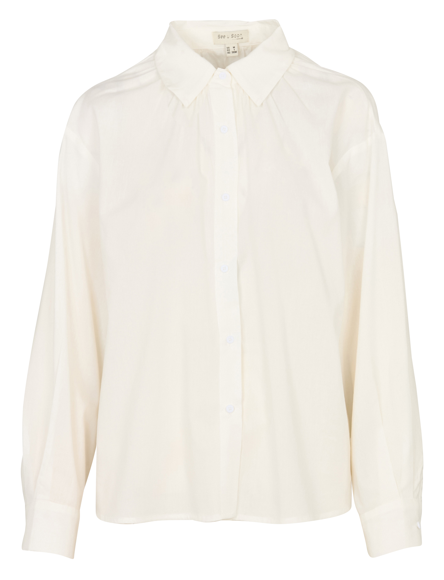 Chemise ample boutonnée unie SEE U SOON Blanc