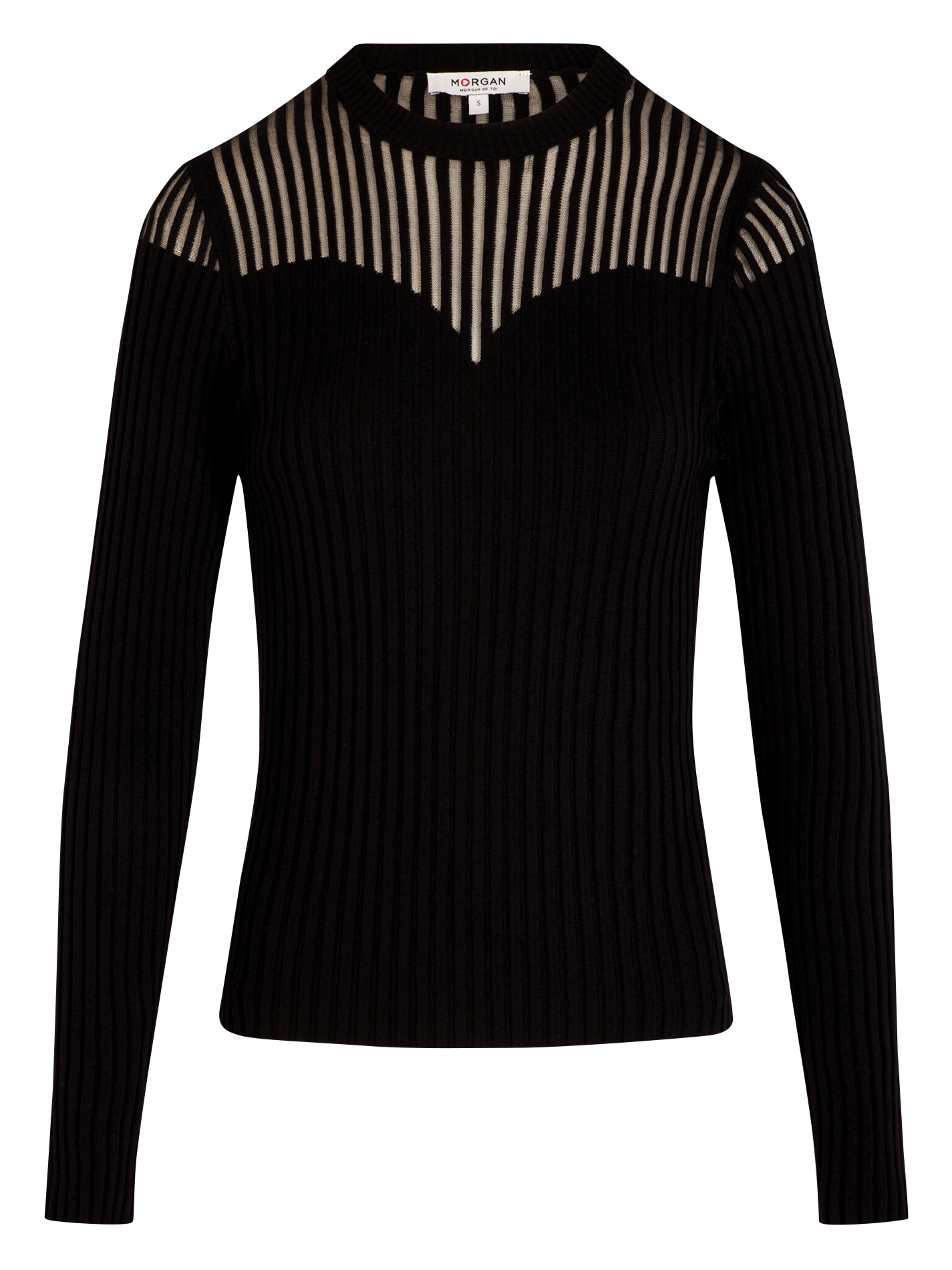 Pull col rond MORGAN Noir