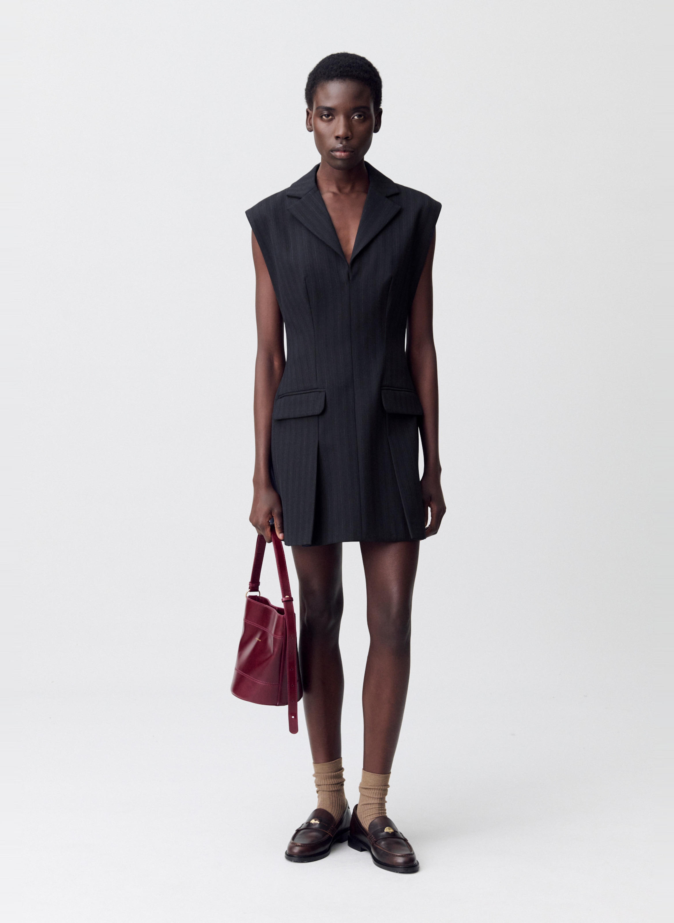 Short dress with tailored collar CLAUDIE PIERLOT Multicolored