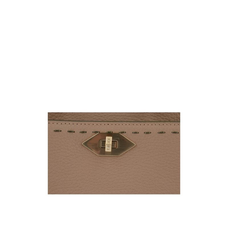 Handbag - cowhide leather POURCHET Brown