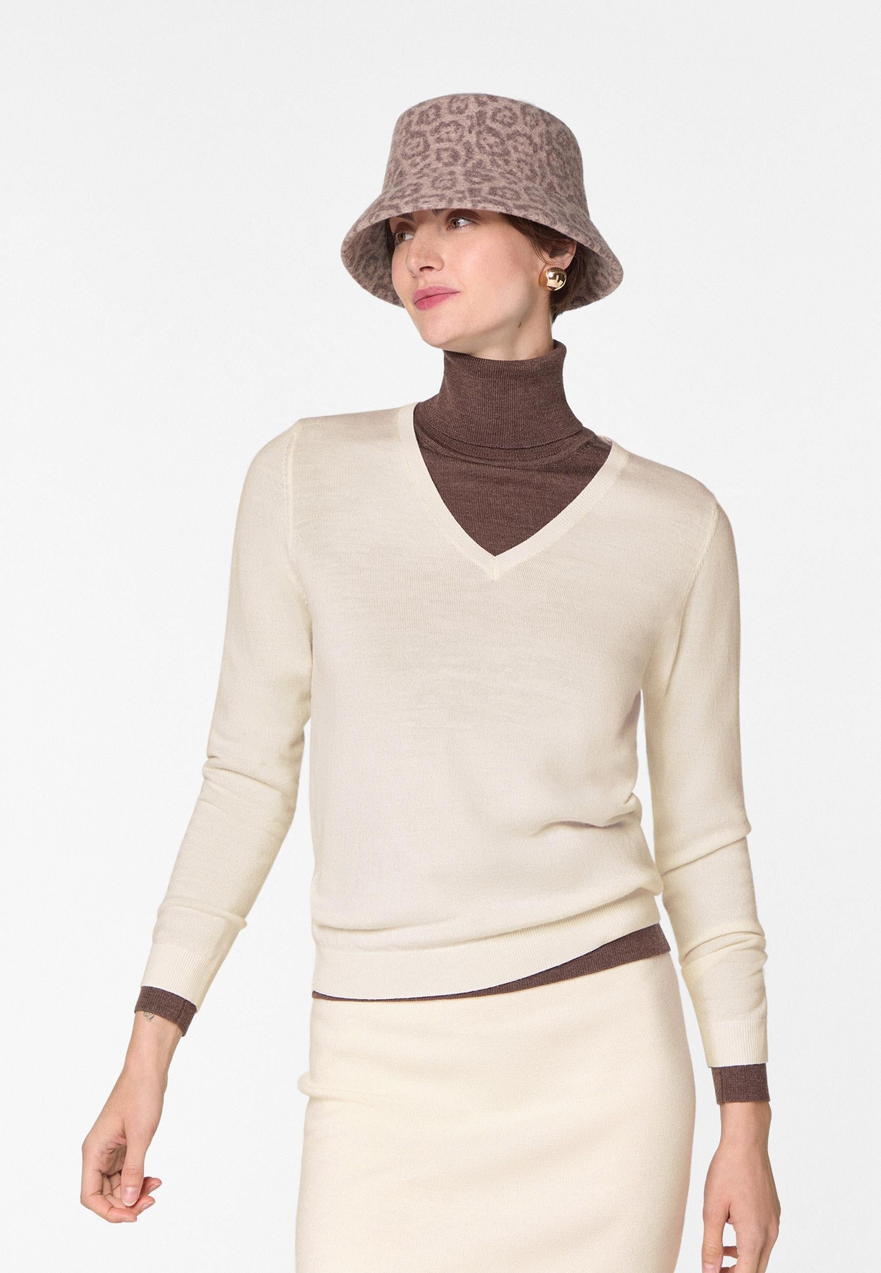 Bunelle wool V-neck sweater RODIER White