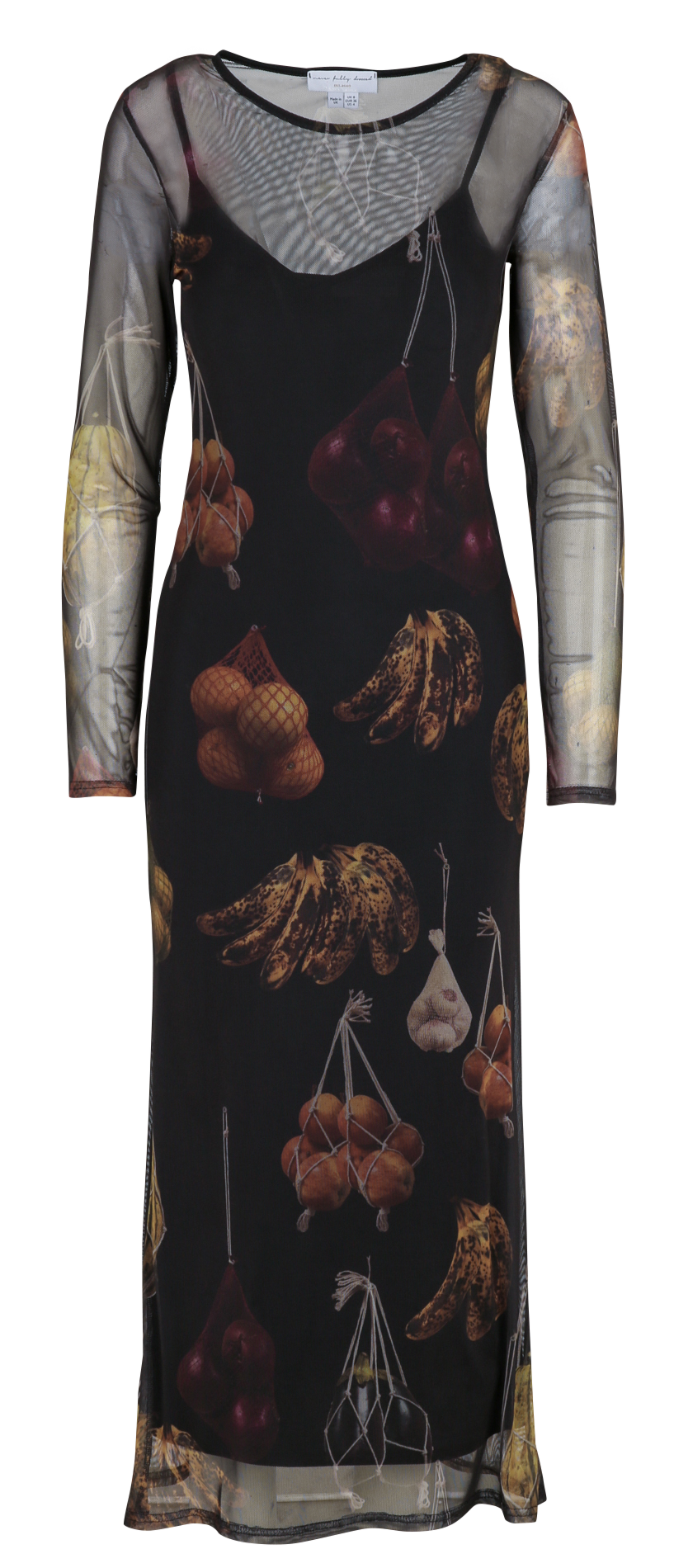 Robe longue imprimé col rond NEVER FULLY DRESSED Noir