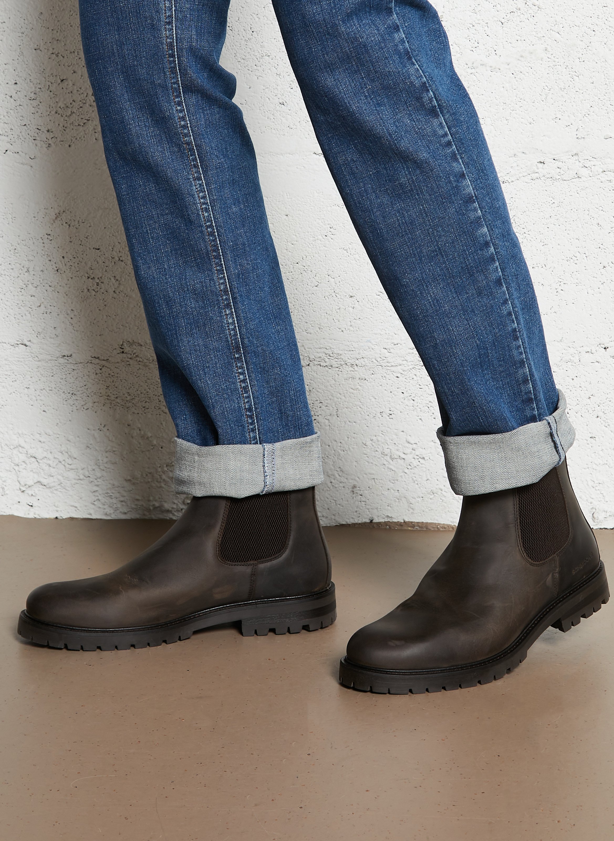 Boots en cuir SCHMOOVE Marron