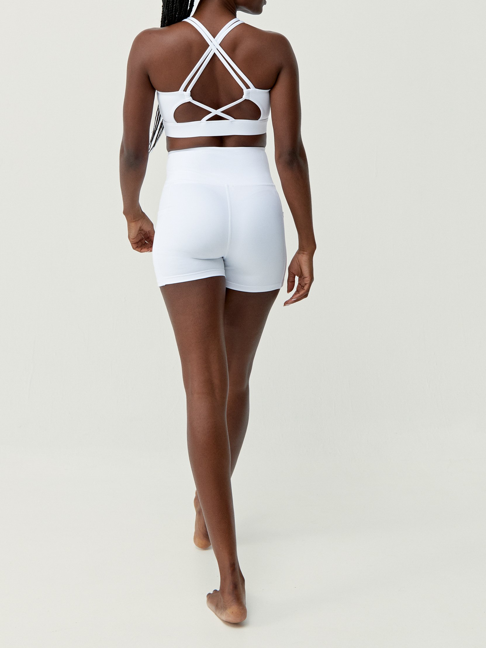 Short women's cycling sports CIRA White