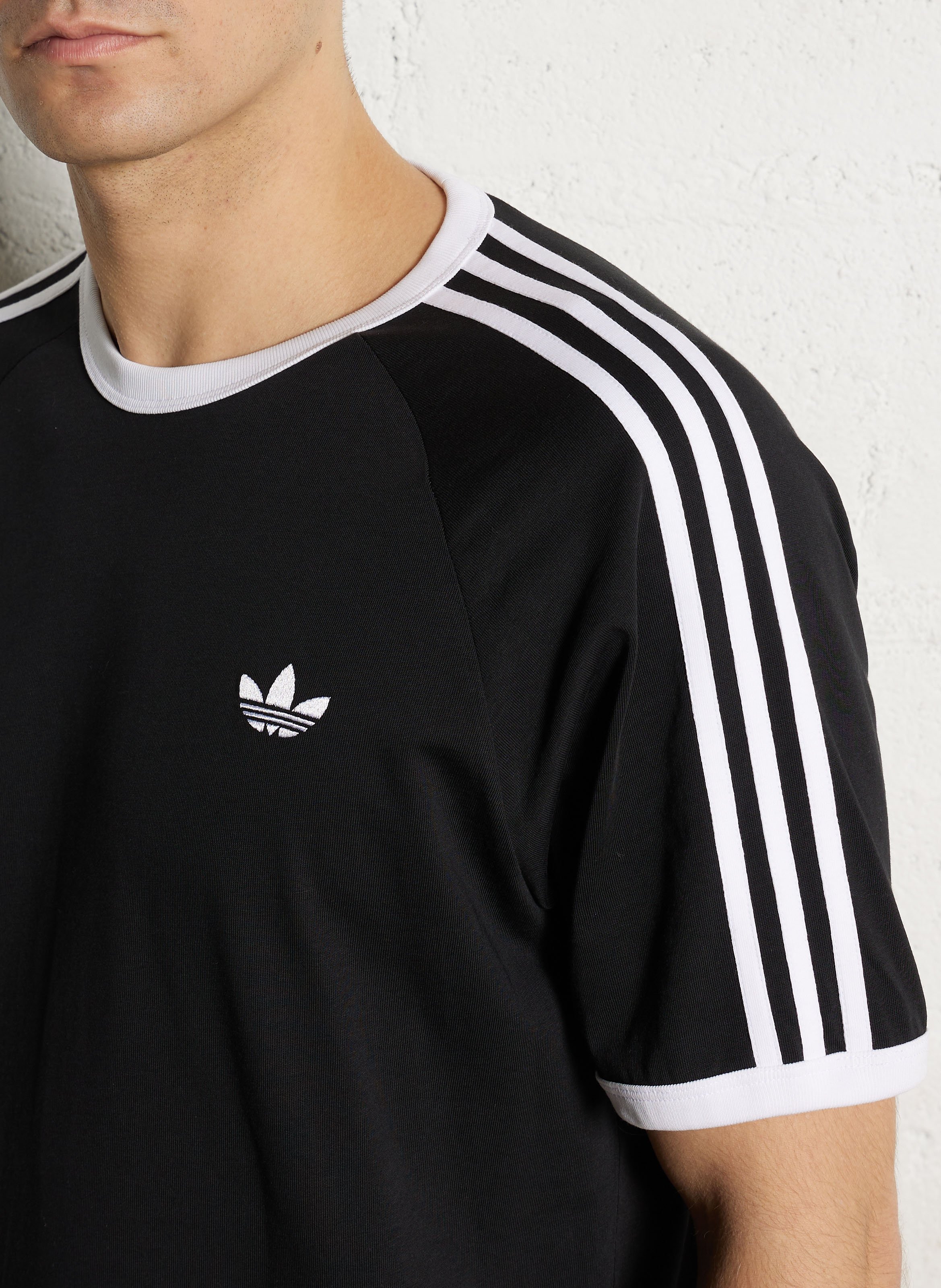 Effen T-shirt ADIDAS Zwart
