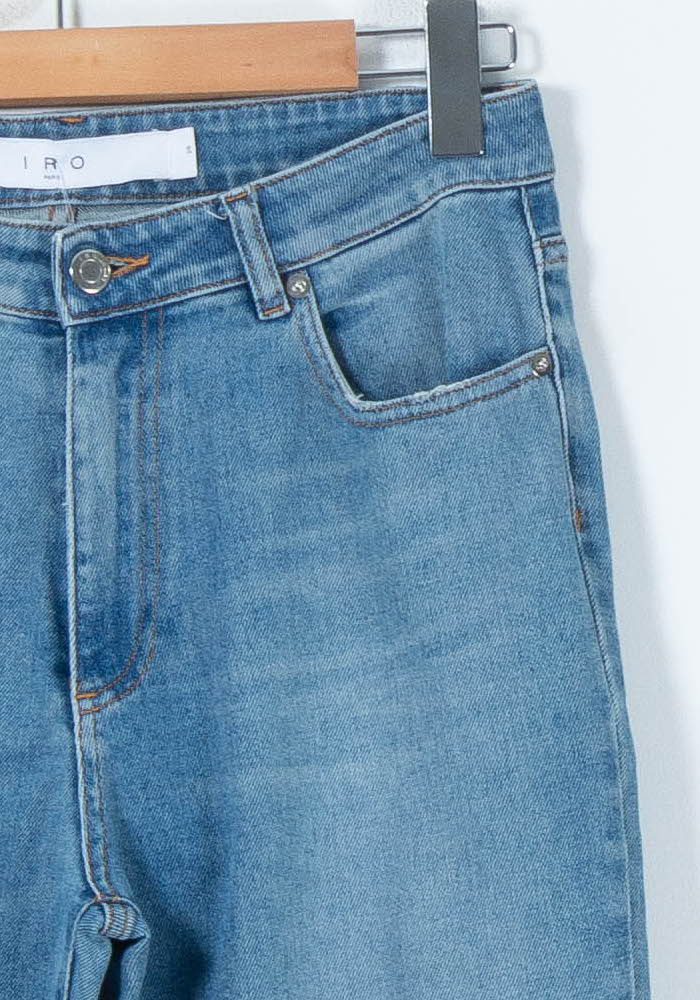 Cropped slim jeans with studs IRO - Seconde Main Blue