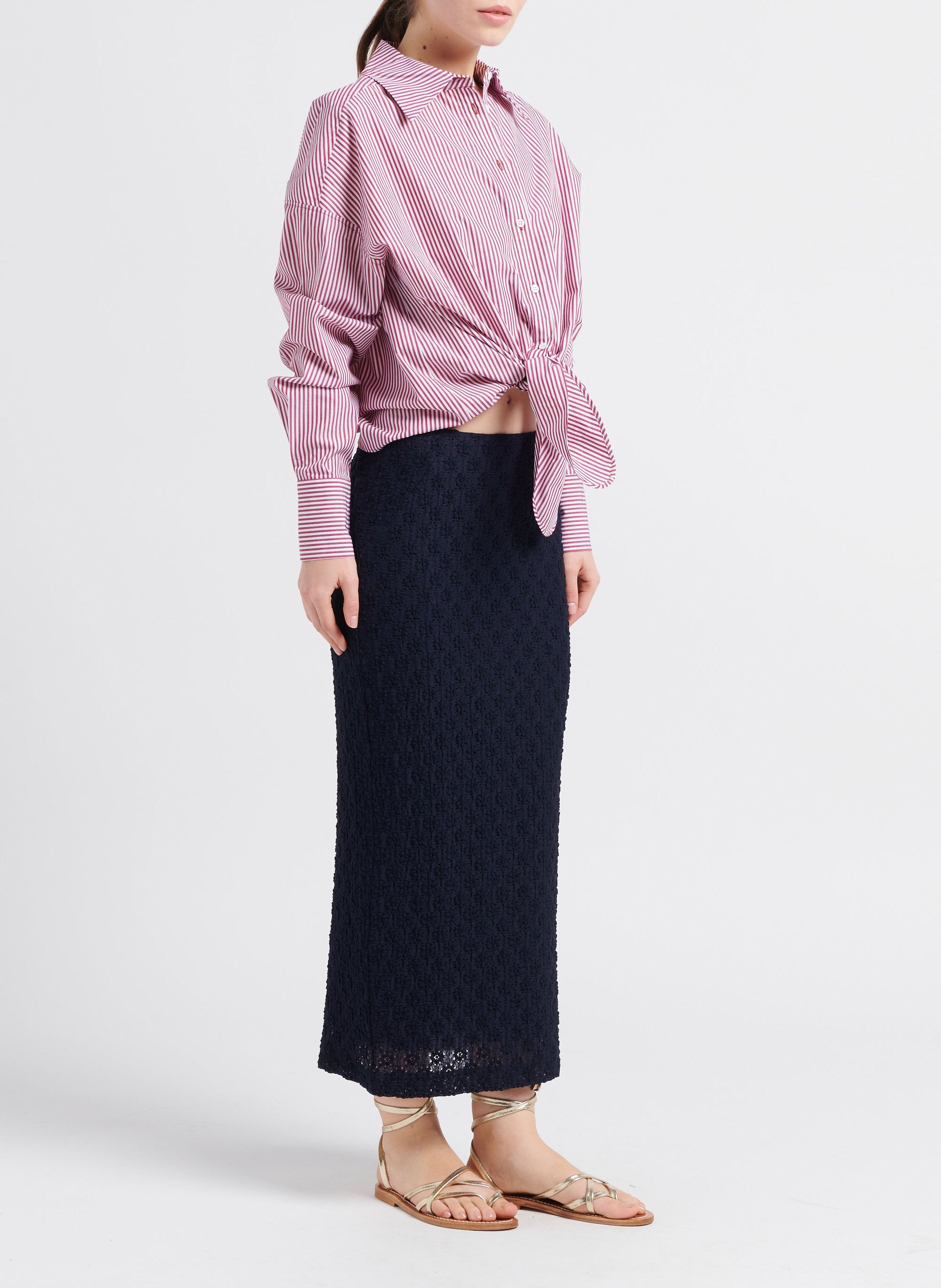 Chemise col classique rayée en coton COLLECTORS CLUB Rayé