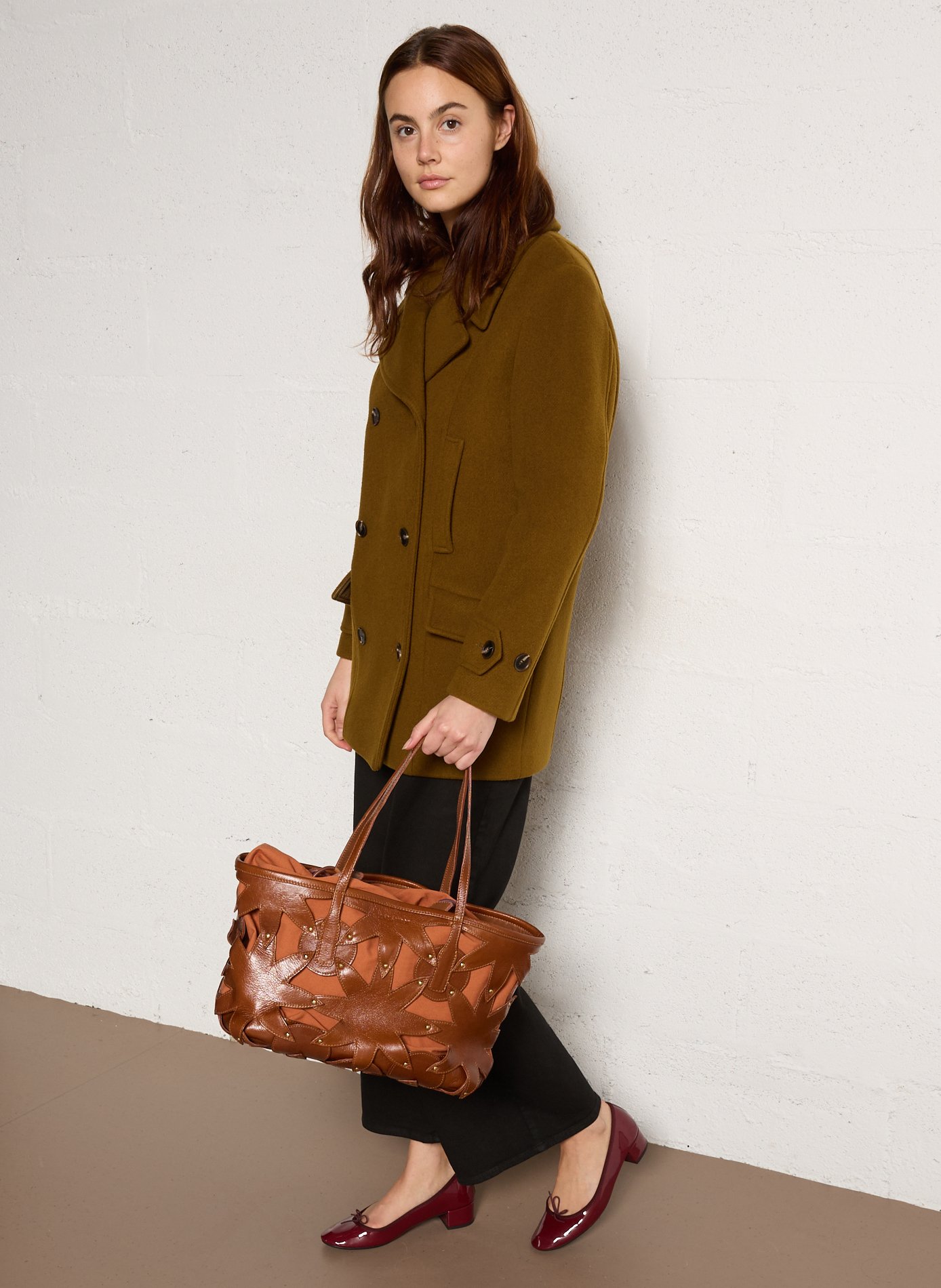 Soft leather tote bag  CLARIS VIROT Brown