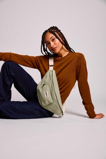 Cotton waist bag Green