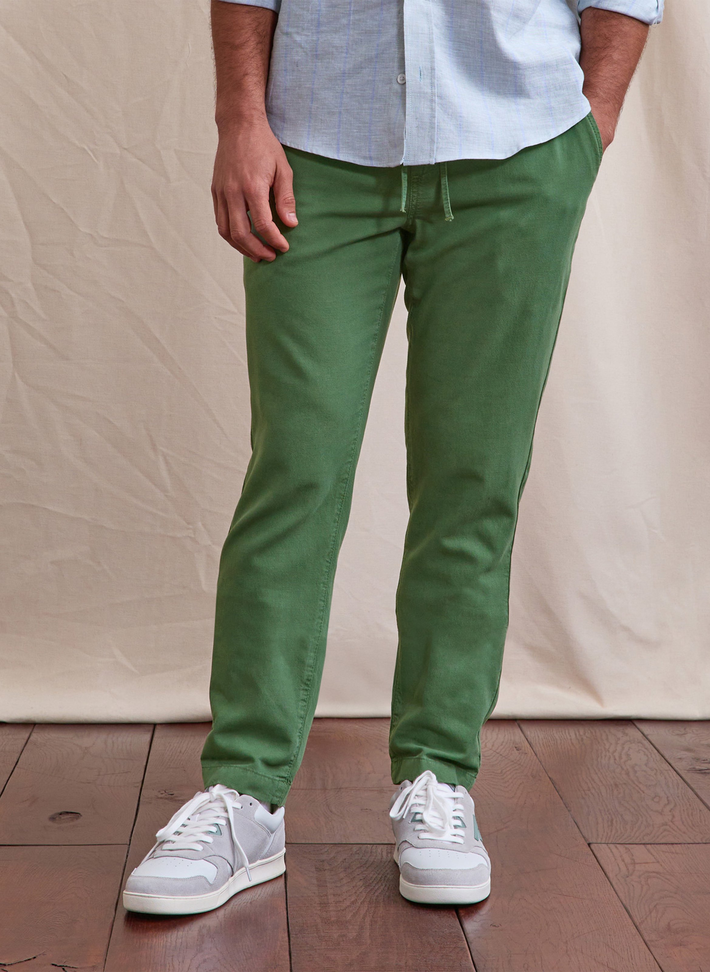 Solid slim-fit trousers FAGUO Blue