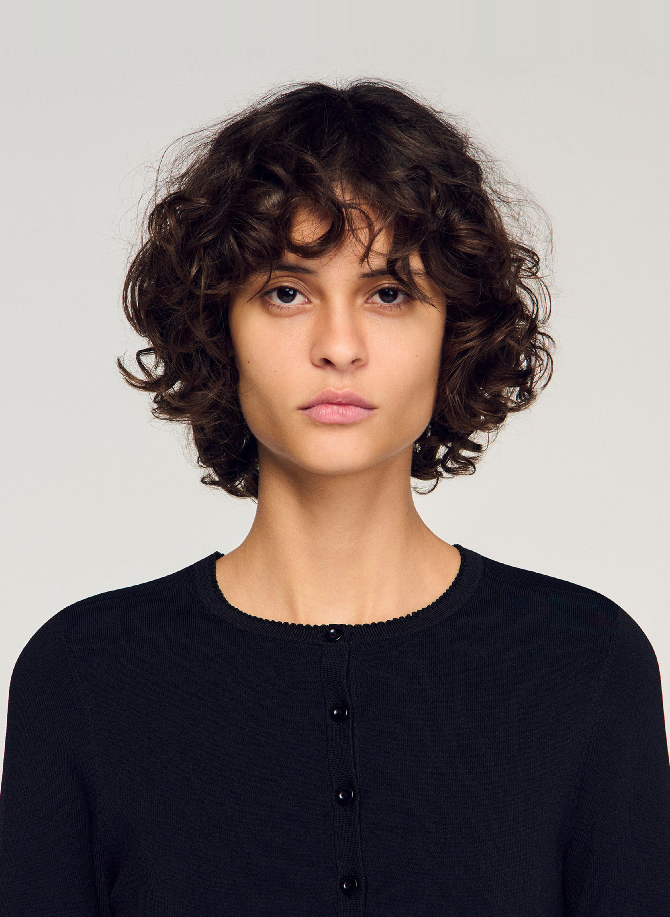 Short fitted vest SANDRO Black