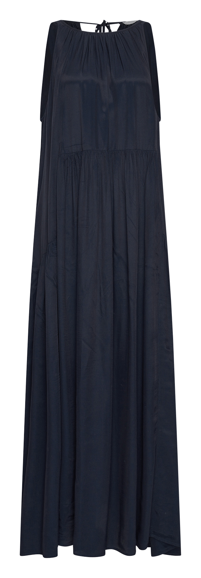 Lange jurk met ronde hals BY BAR Blauw