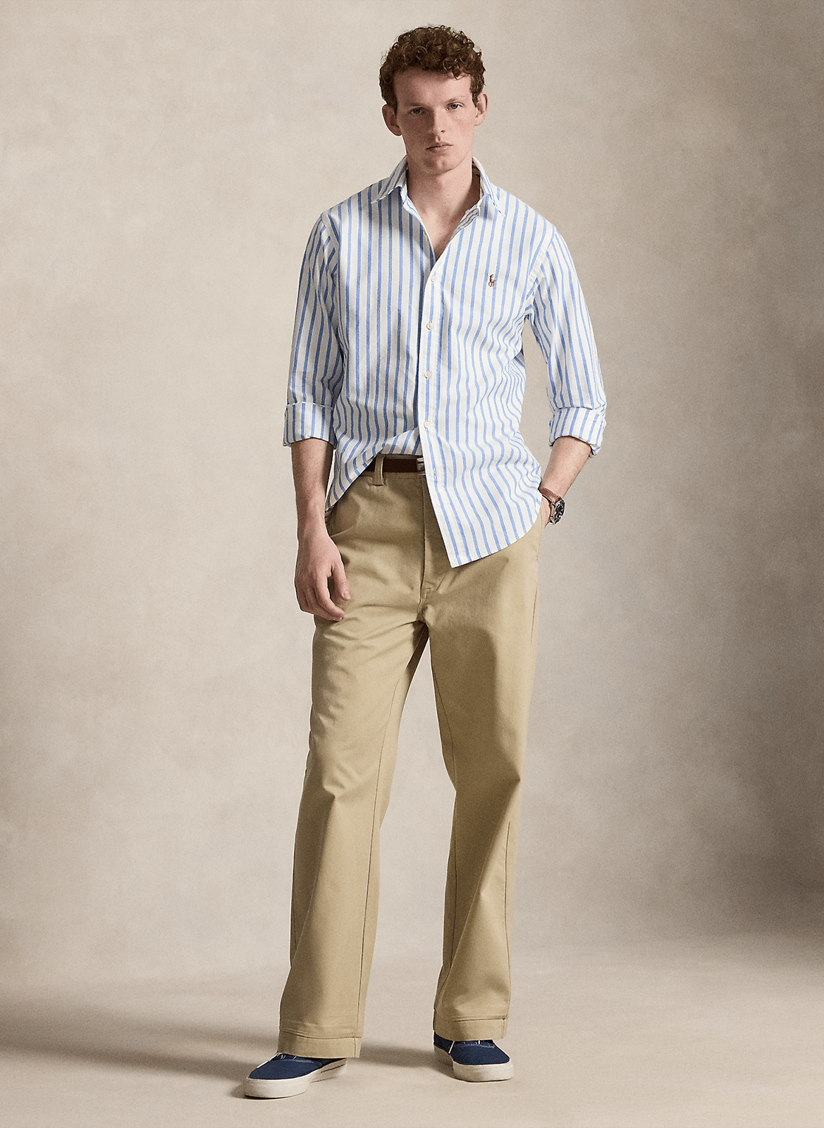 Chemise custom-fit en coton POLO RALPH LAUREN Bleu