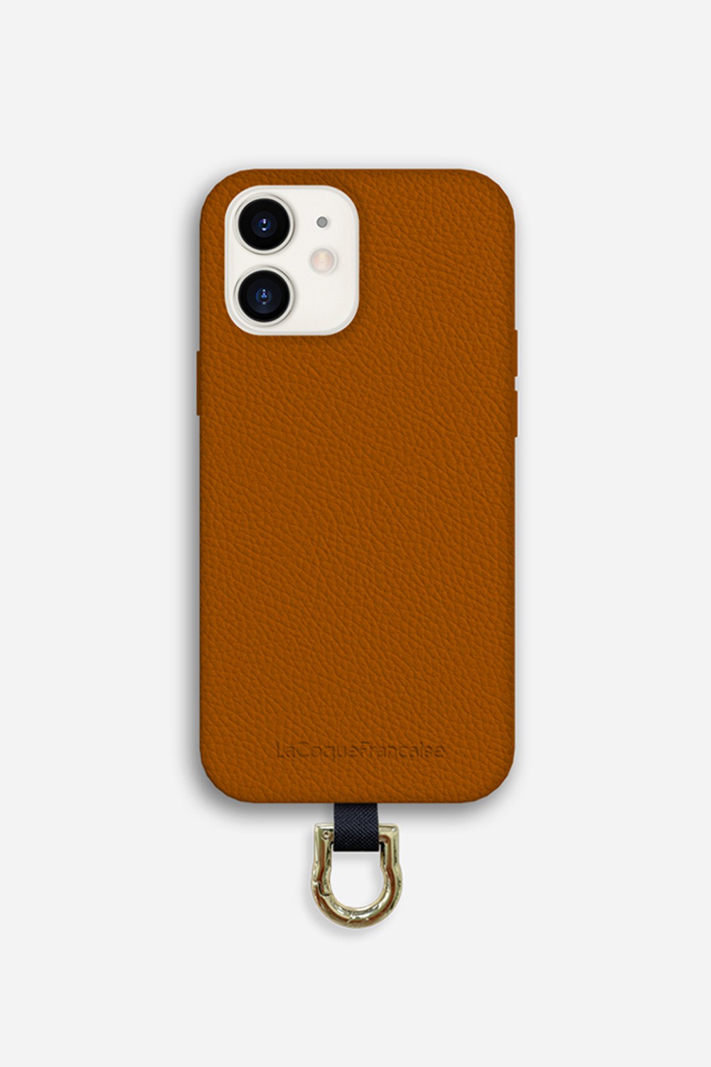 Leather phone case for iPhone 11 LA COQUE FRANCAISE Orange