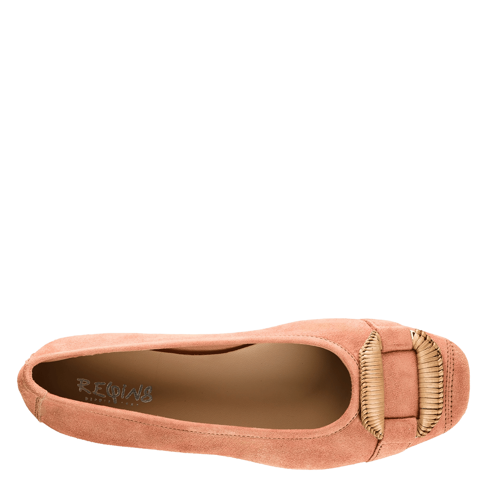 Ballerines en cuir velours REQINS Orange