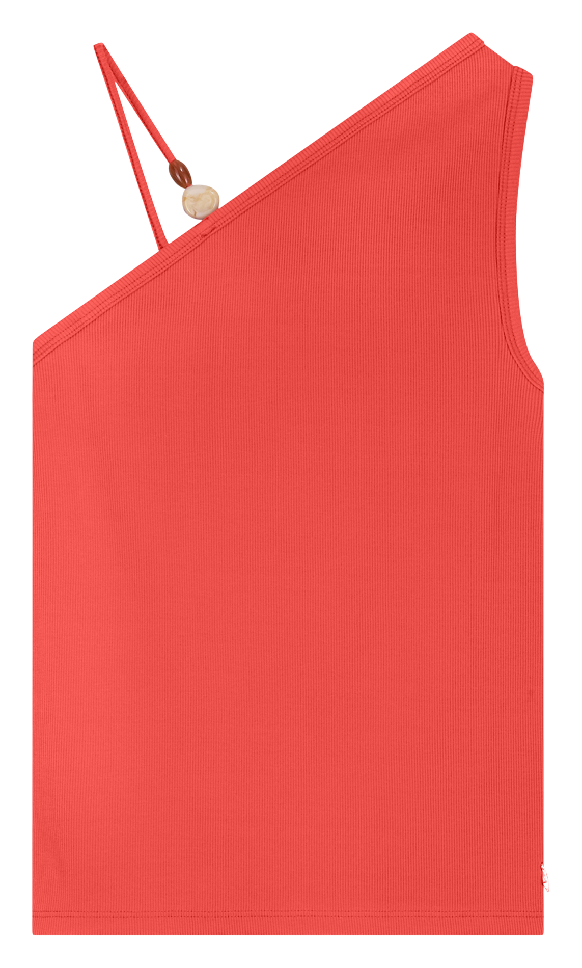 Top ajusté en coton bio mélangé FABIENNE CHAPOT Rouge